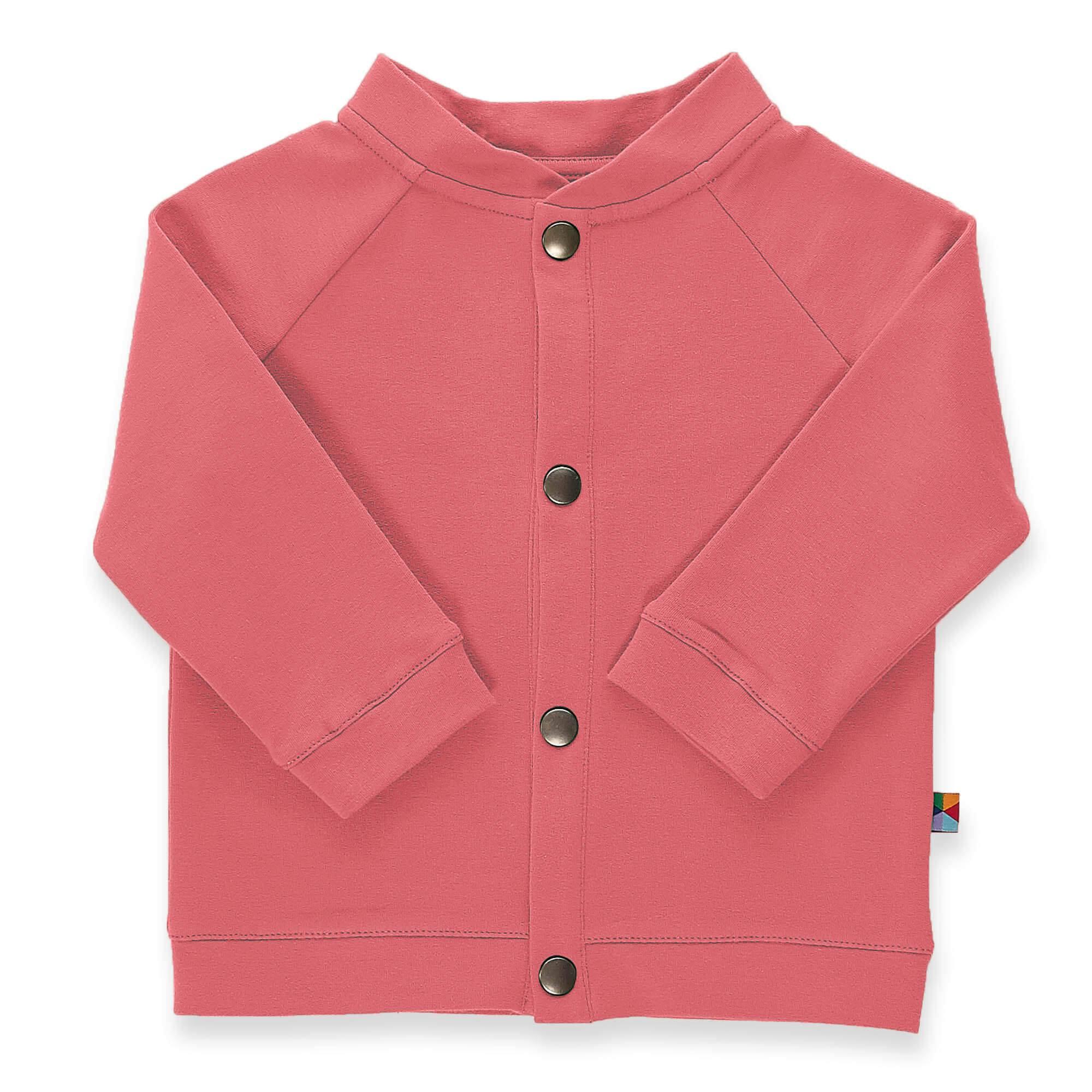 Coral button-up bomber jacket Baby