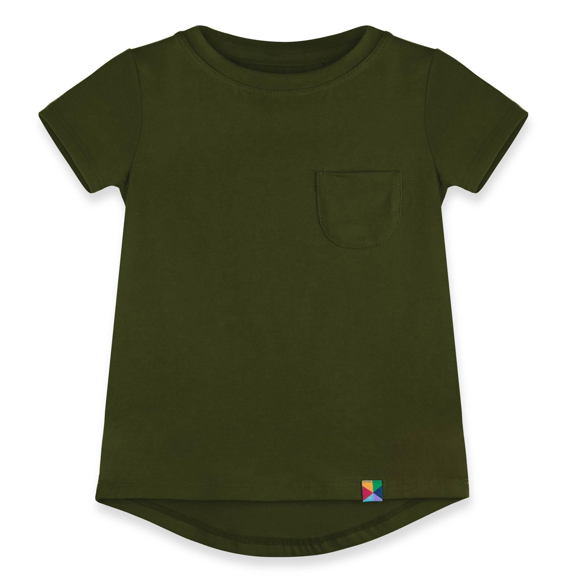 Khaki T-shirt with pocket