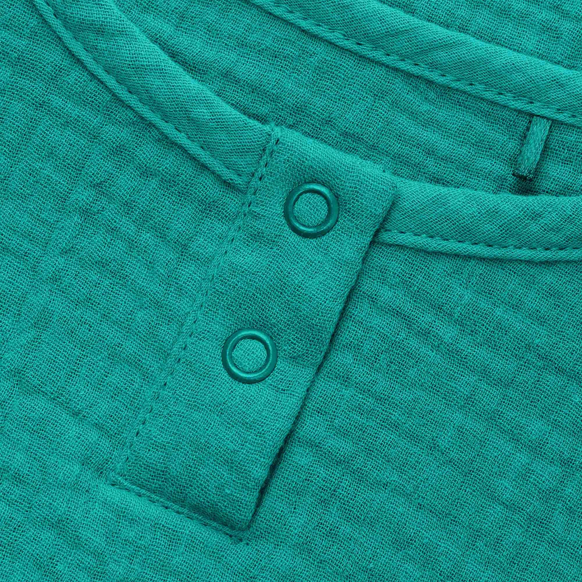 Turquoise muslin shirt