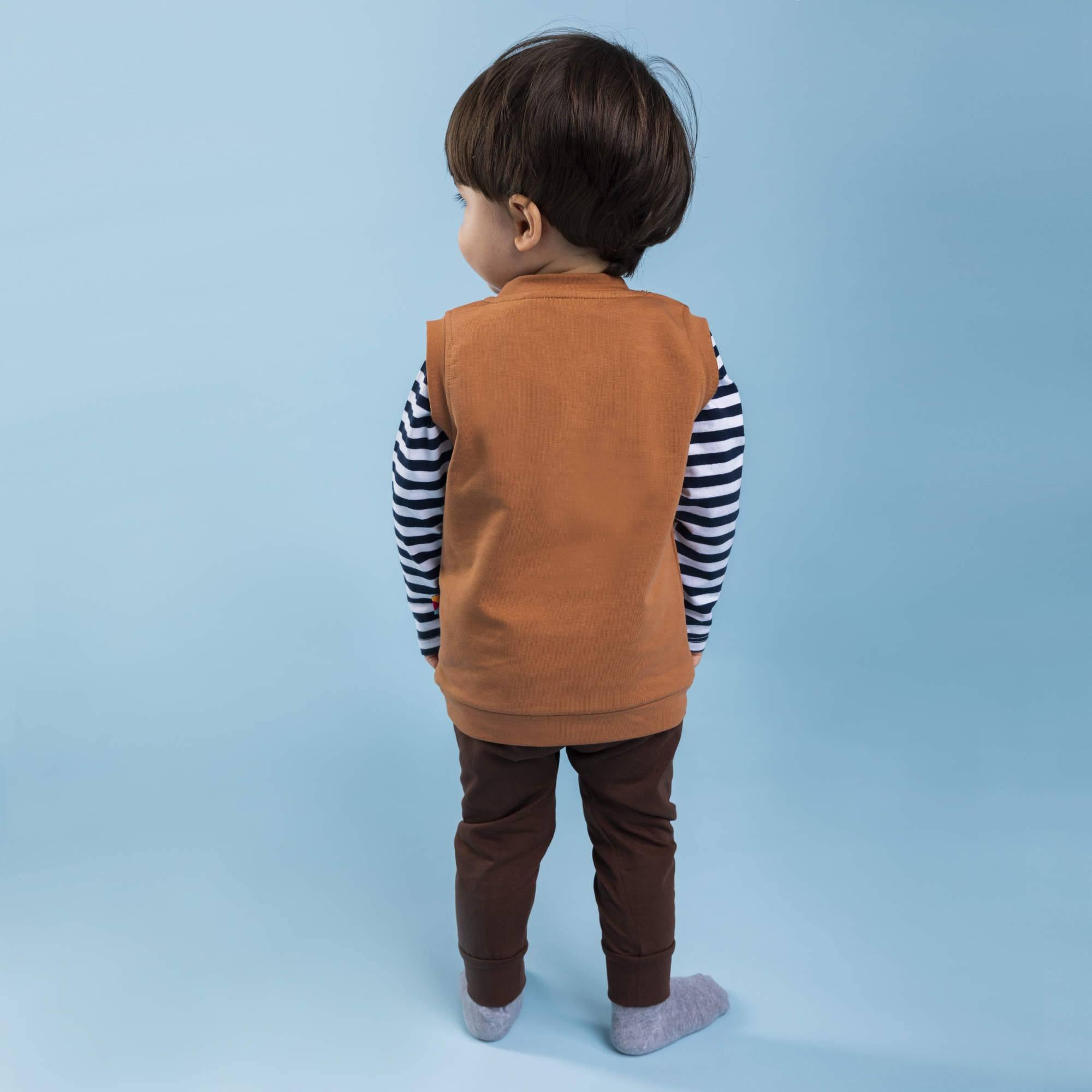 Caramel sweatshirt pullover vest Baby