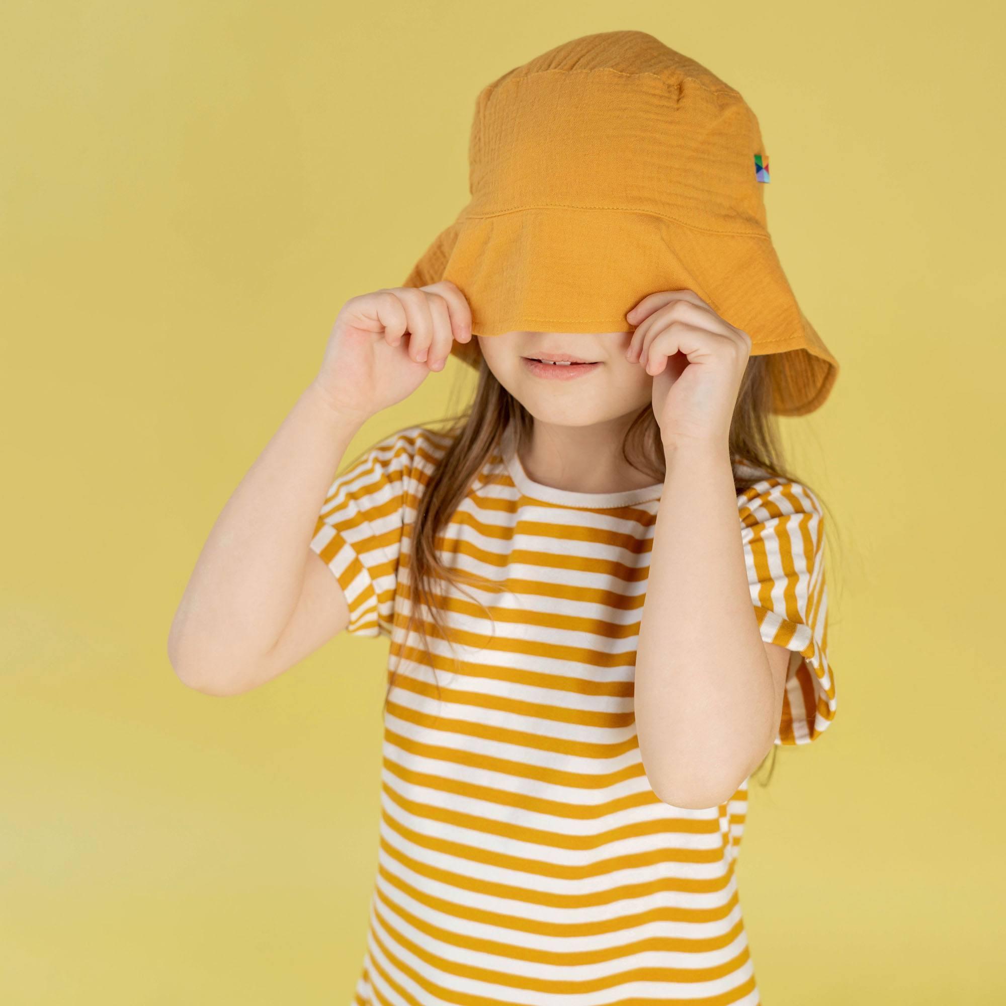 Mustard muslin hat