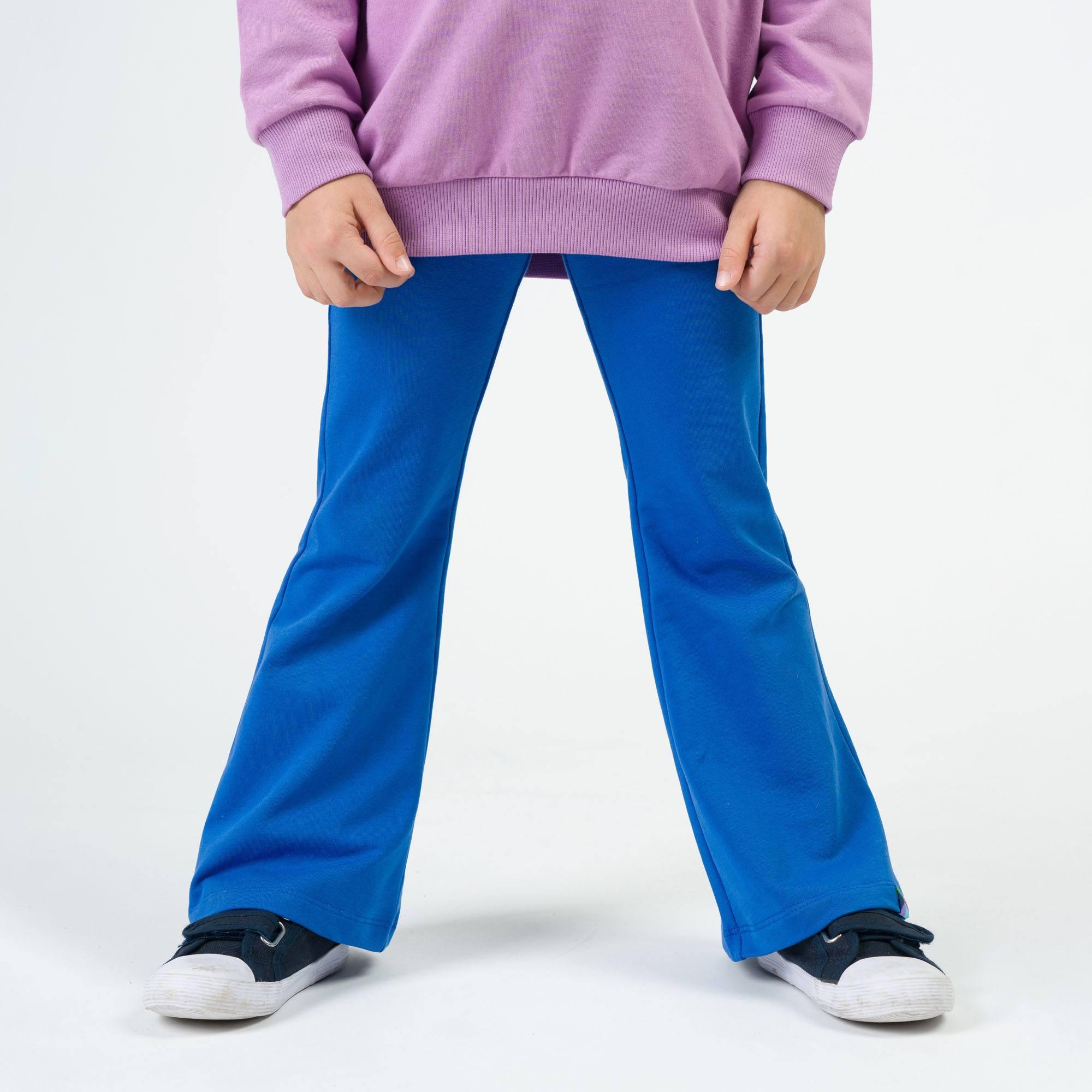 Blue flared pants