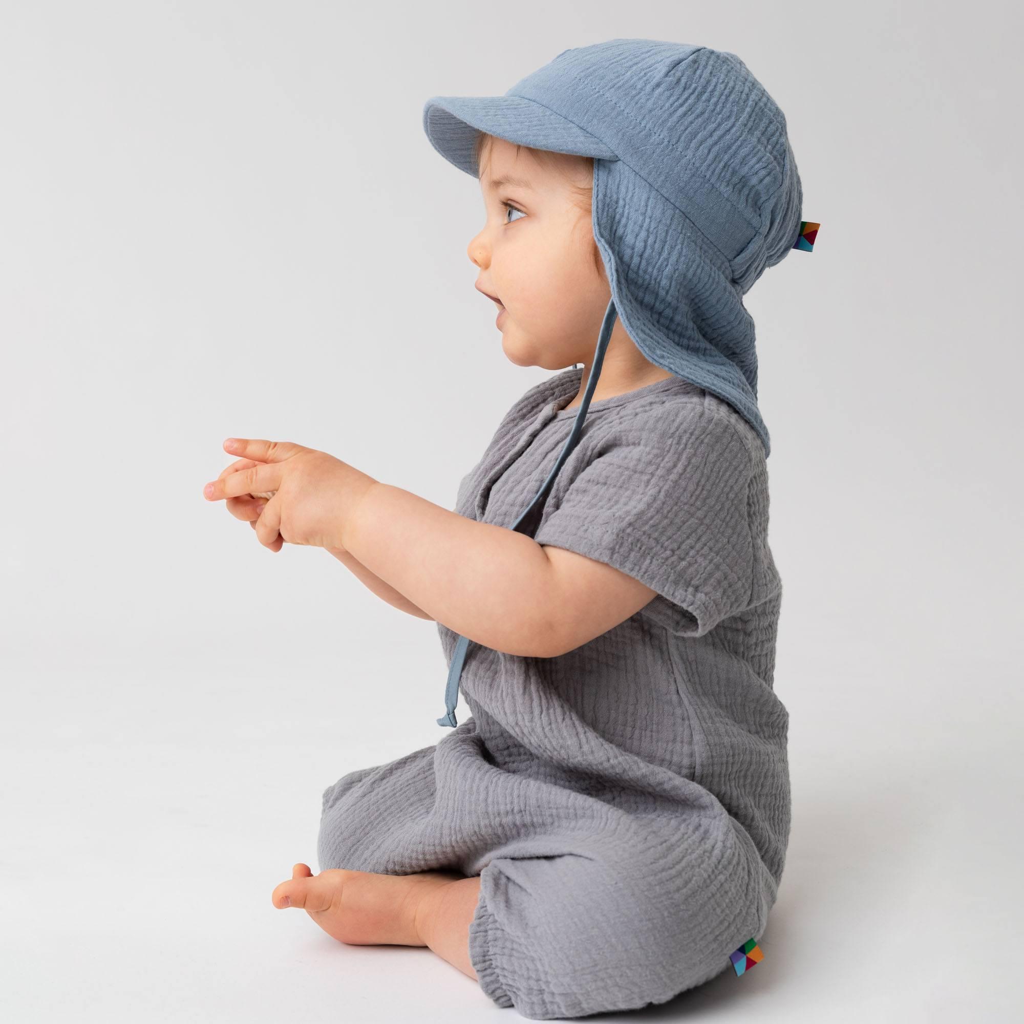 Grey muslin romper Baby