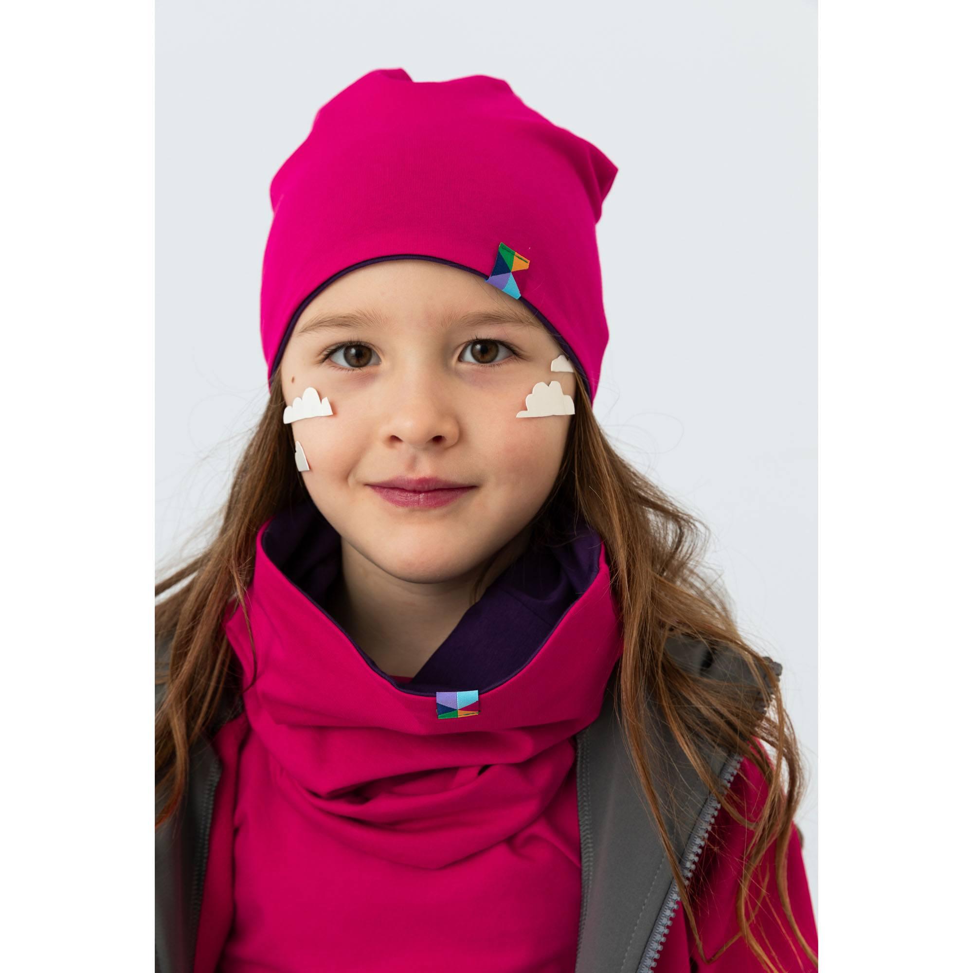 Pink - violet reversible neck warmer