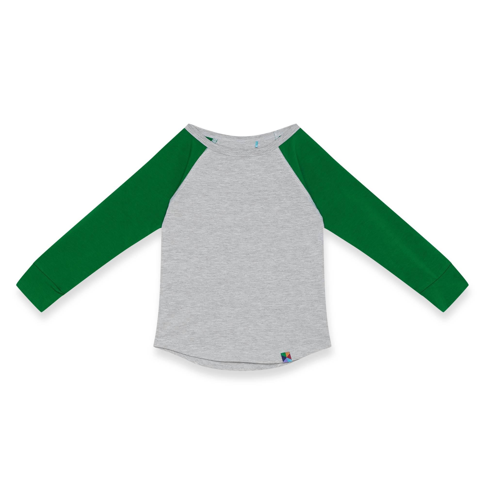 Grey - green baseball longsleeve shirt