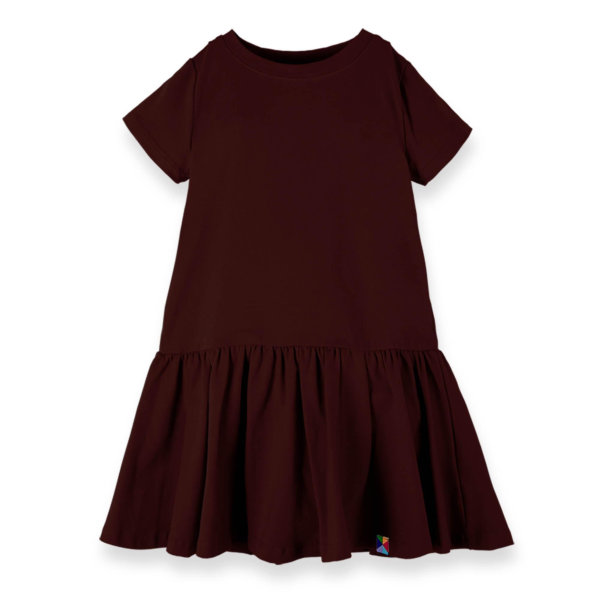 Brown frill dress