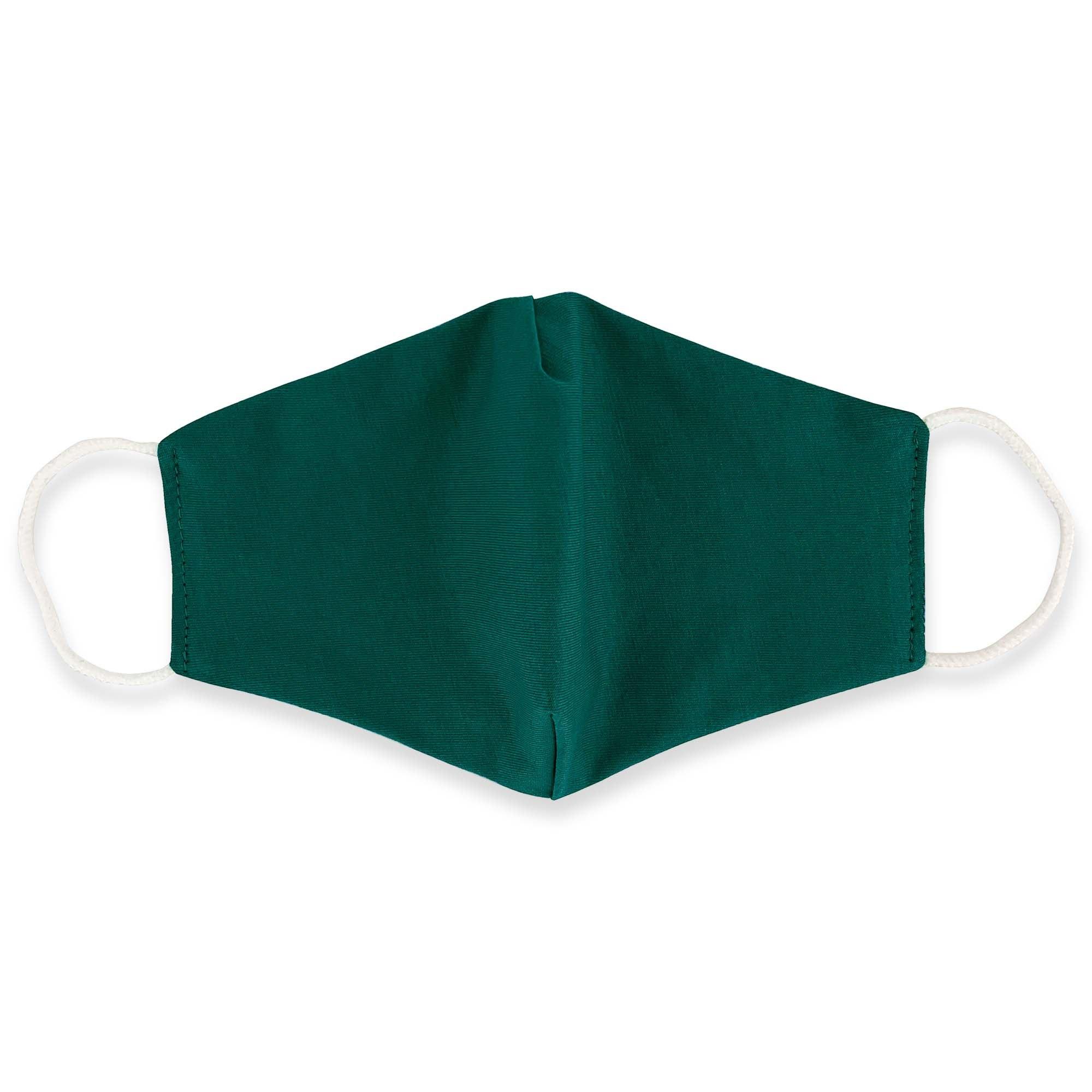 Bottle-green cotton face mask