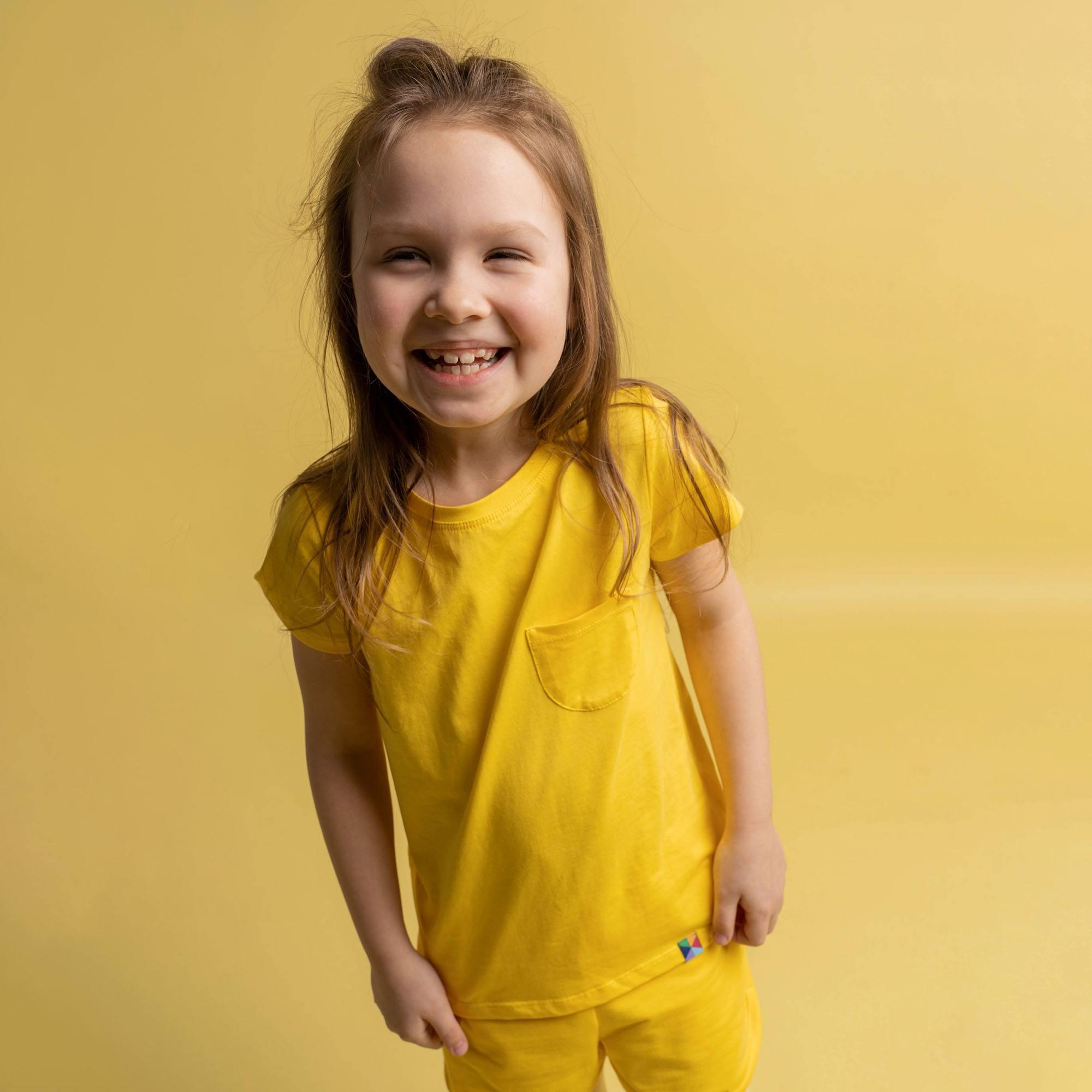 Yellow T-shirt with pocket