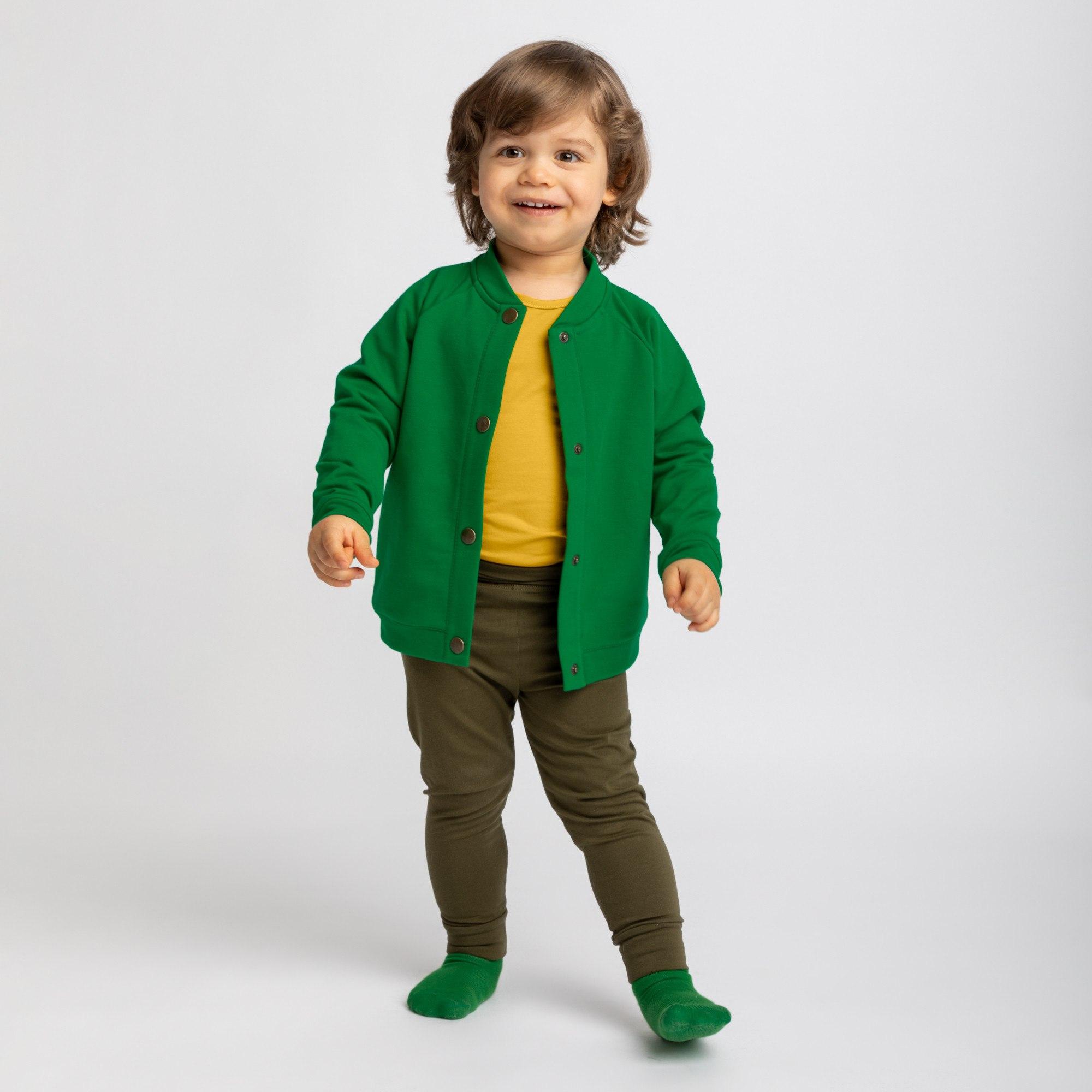 Green button-up bomber jacket Baby