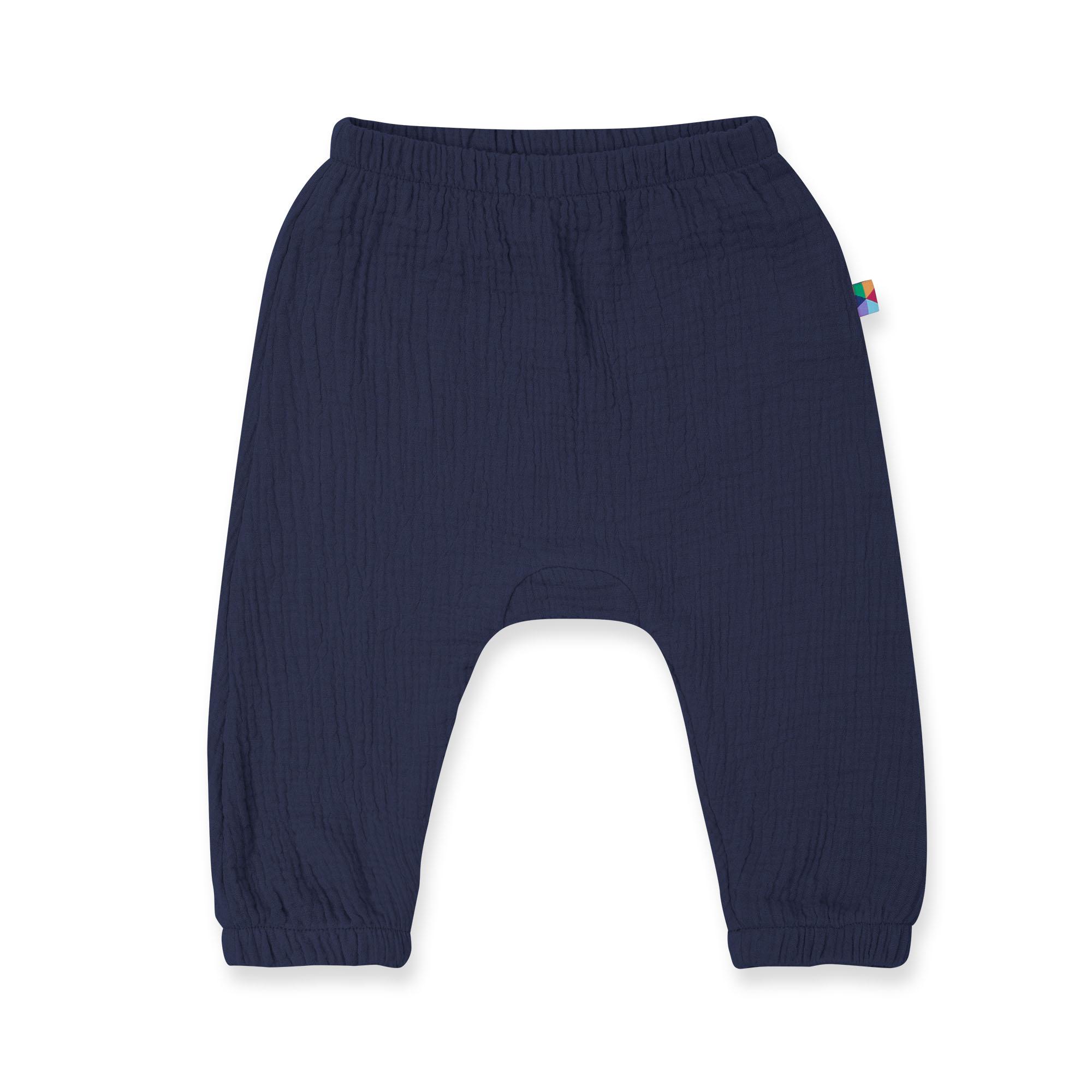 Navy blue muslin pants Baby