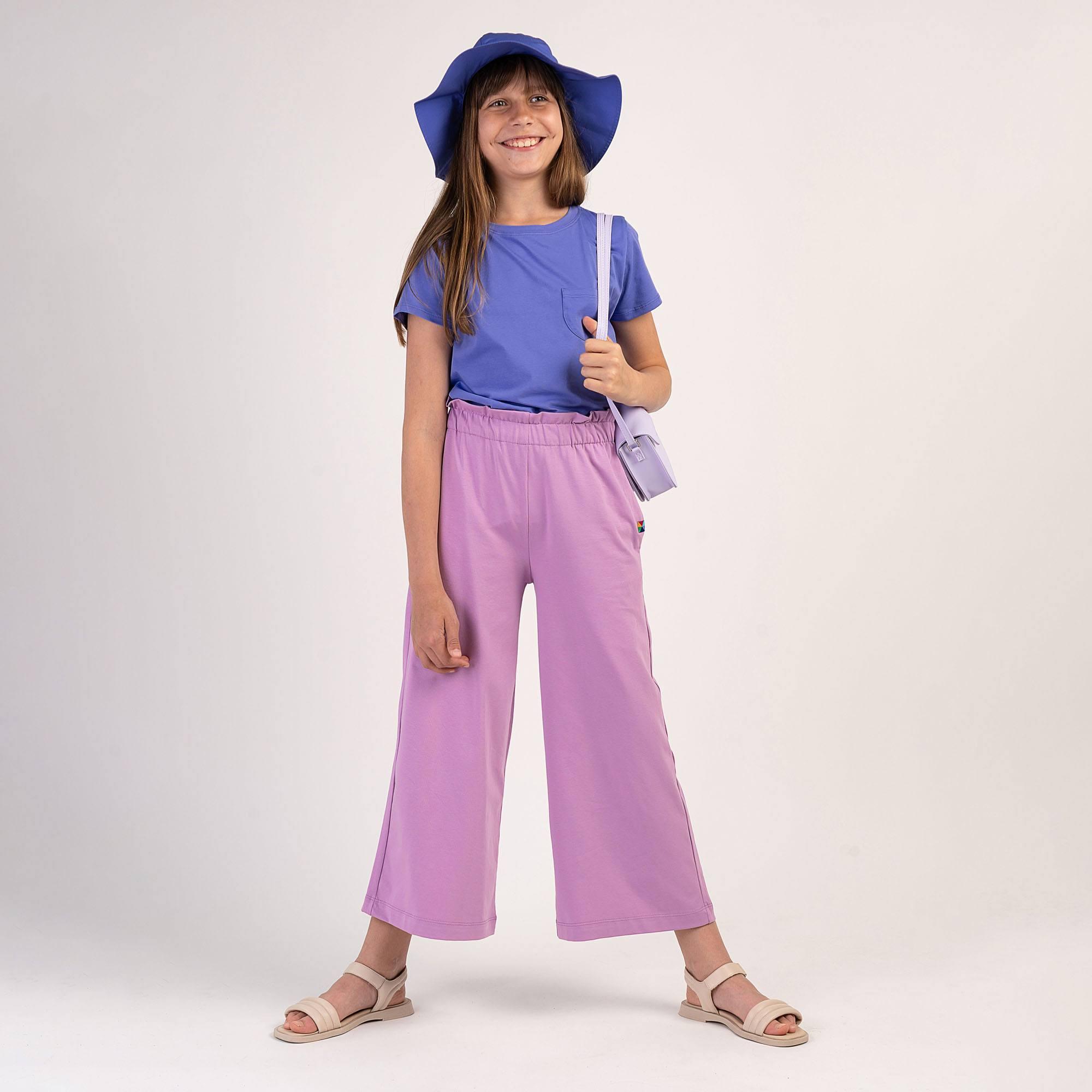 Light purple culotte trousers Junior