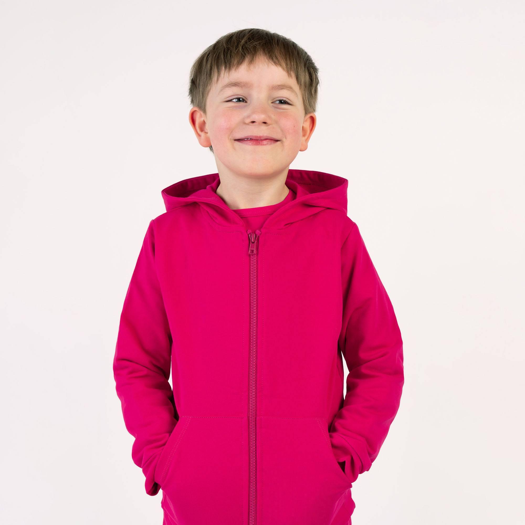 Pink zip-up hoodie