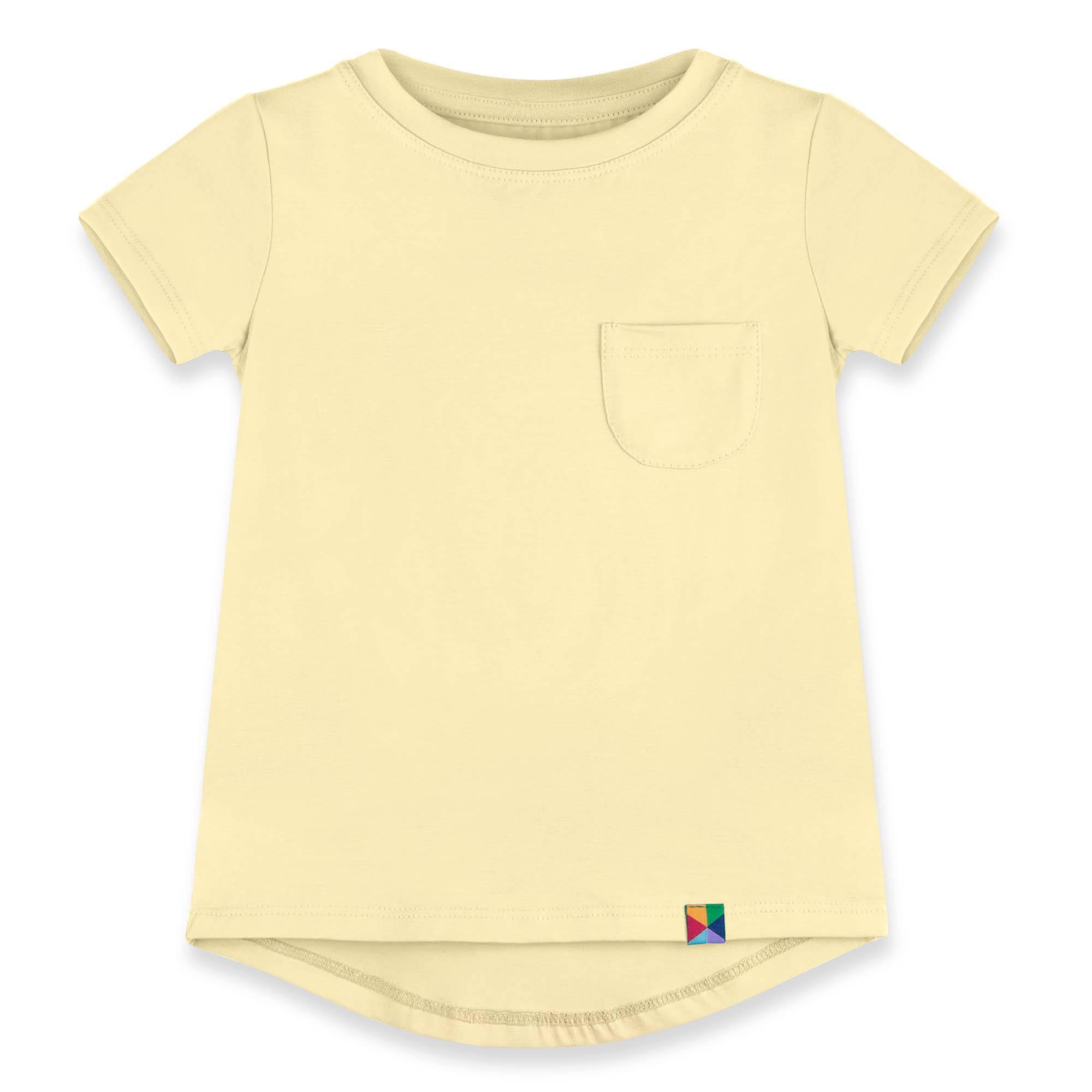 Light yellow T-shirt with pocket