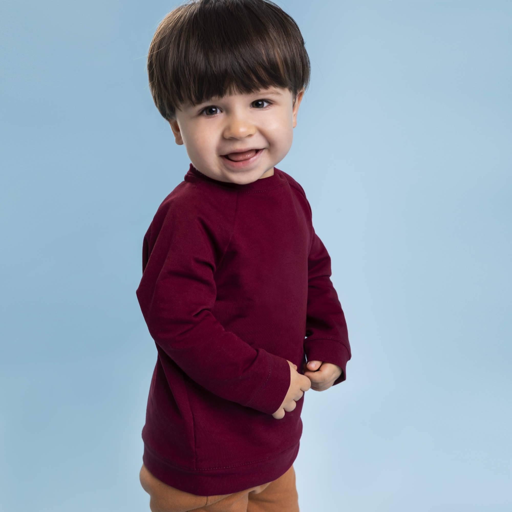 Burgundy pullover sweatshirt Baby