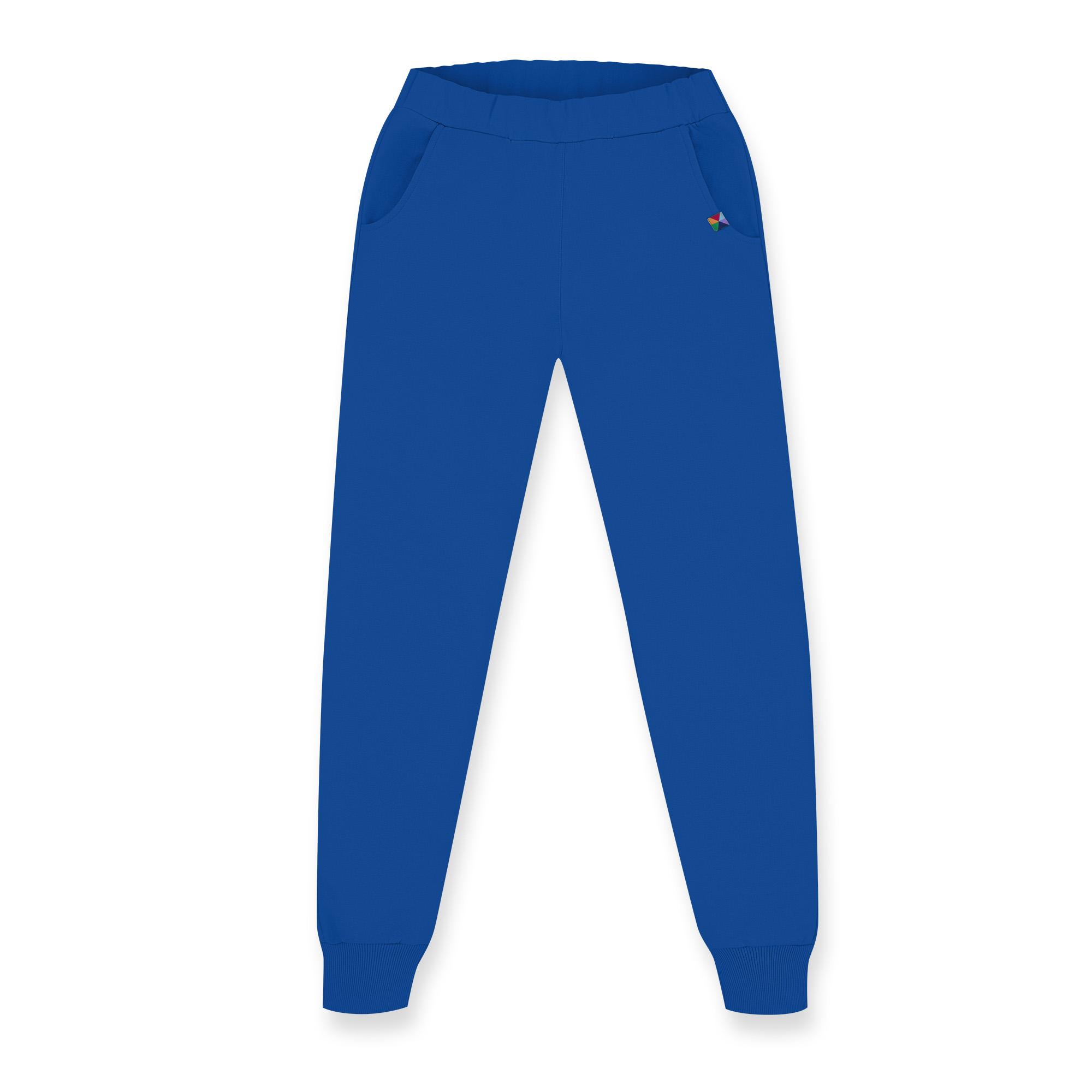 Blue ribbed sweatpants Women