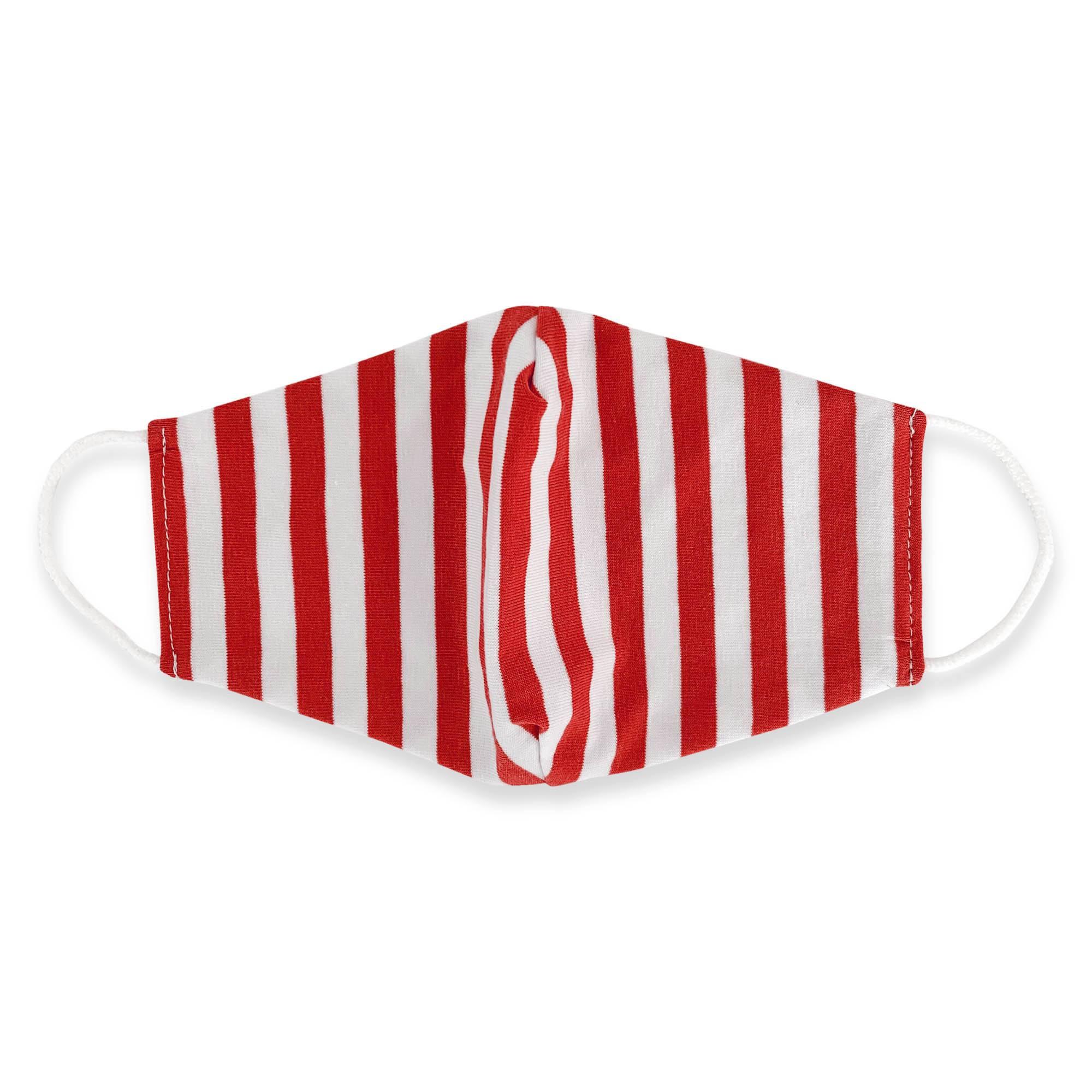 Red stripes cotton face mask