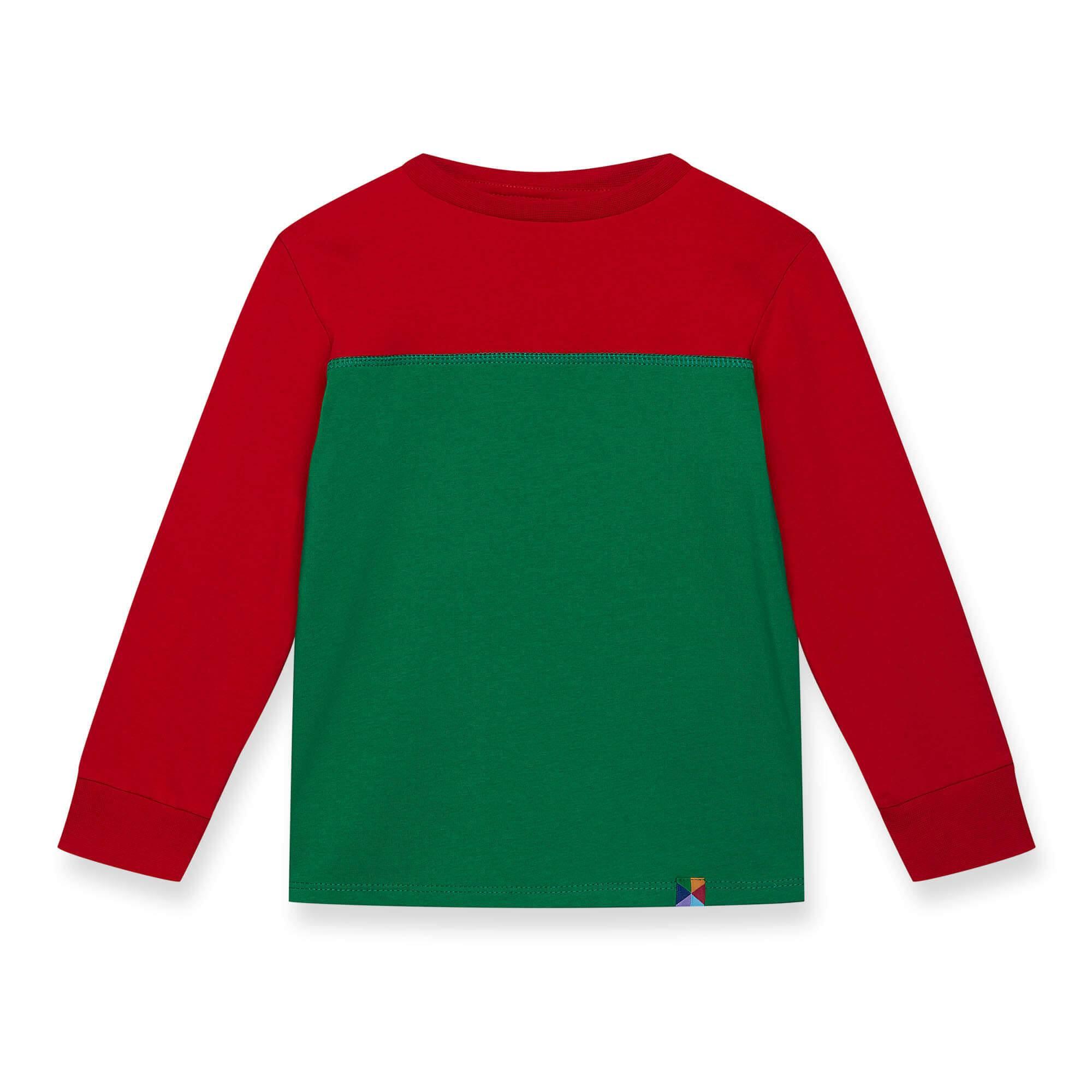 Red - green two-colour shirt