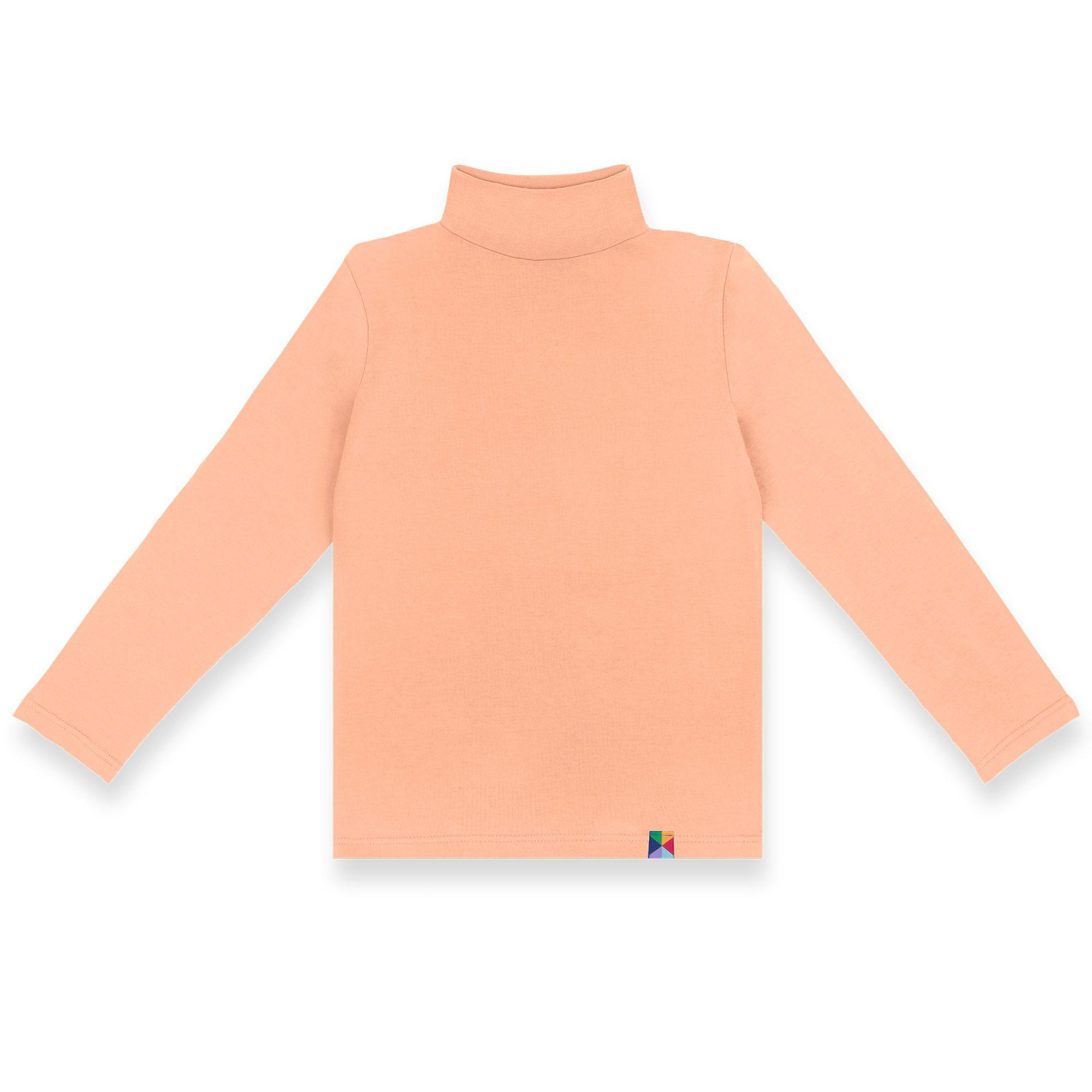 Apricot turtleneck long sleeve shirt