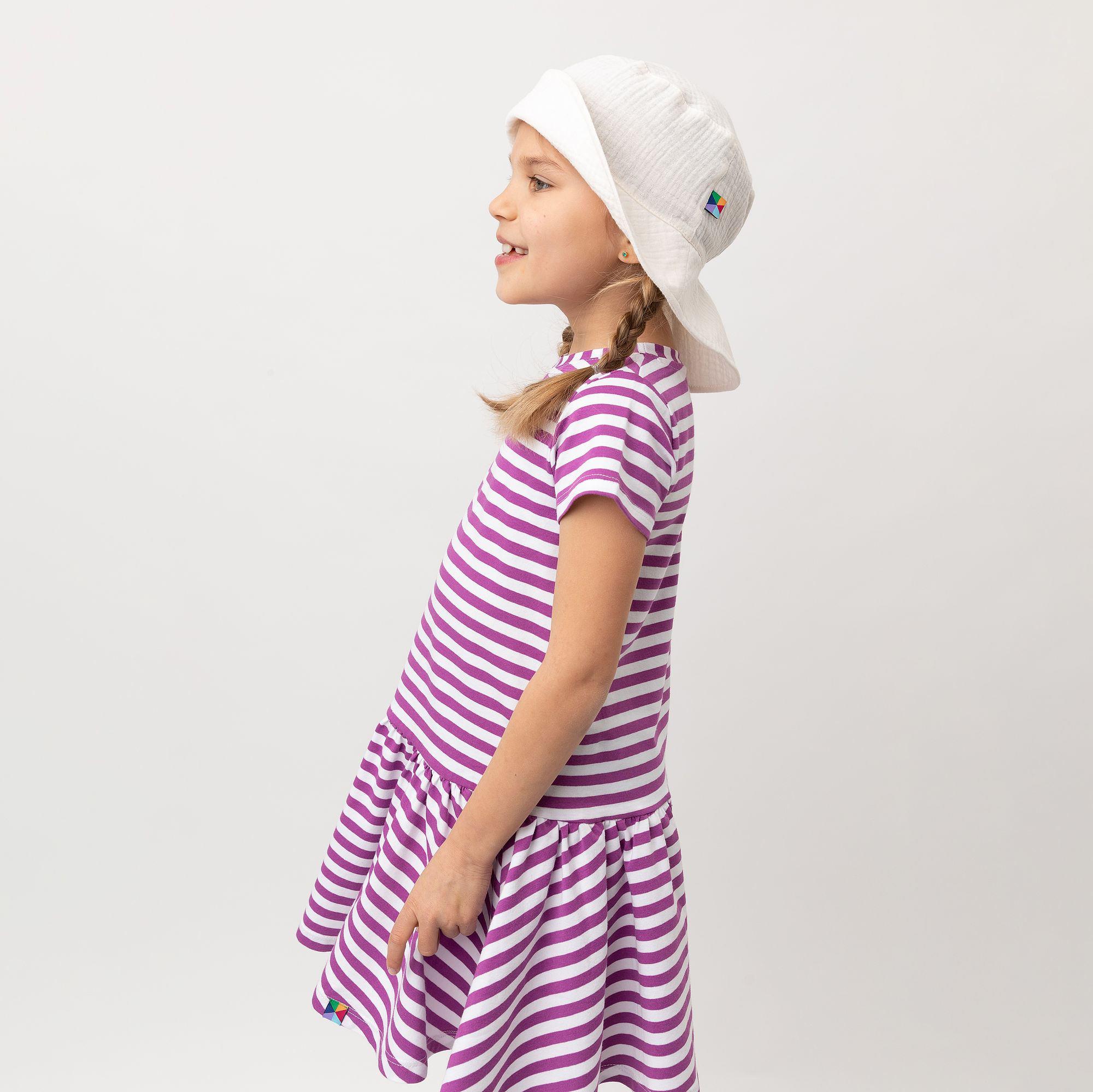 Violet stripes frill dress