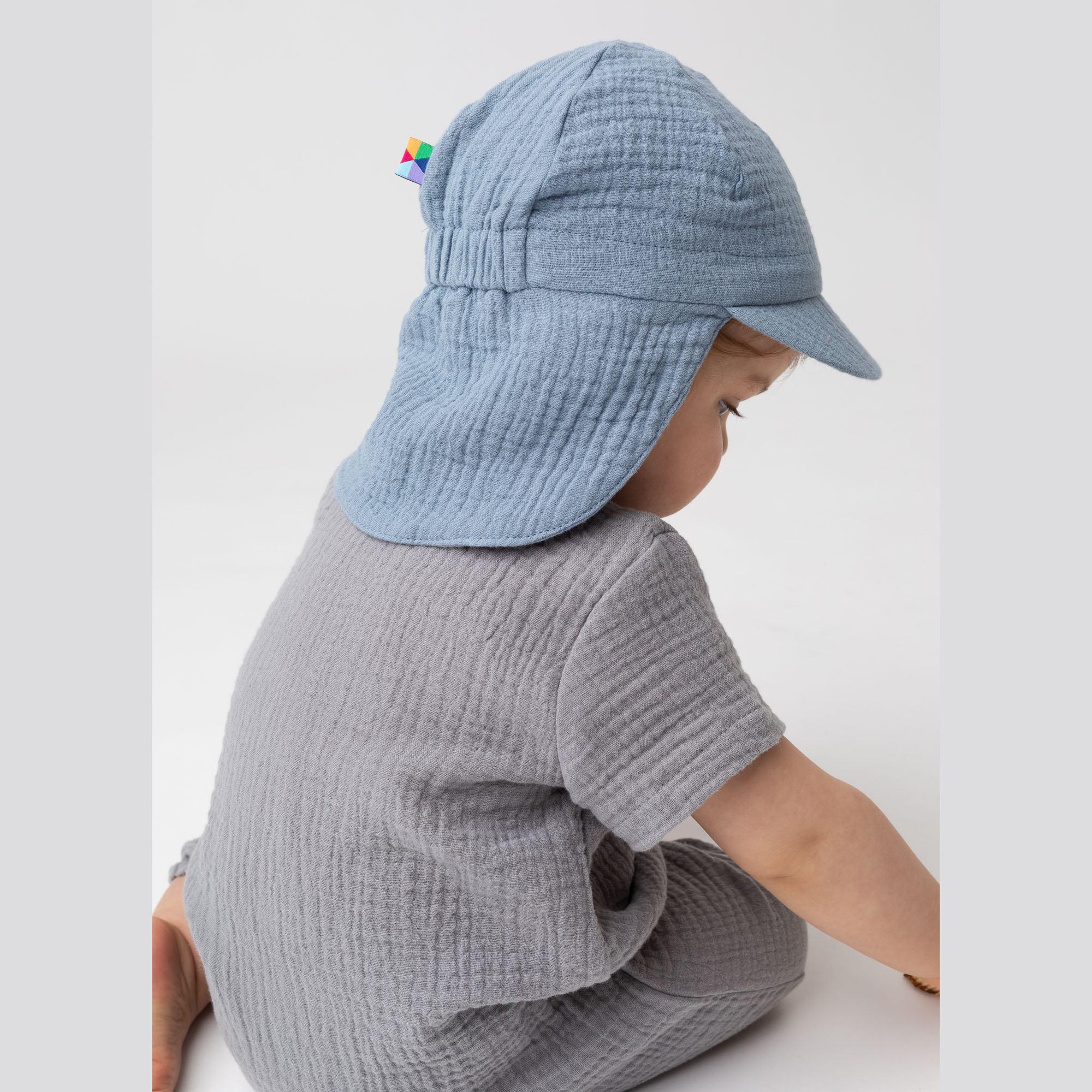 Sky blue muslin sun hat Baby