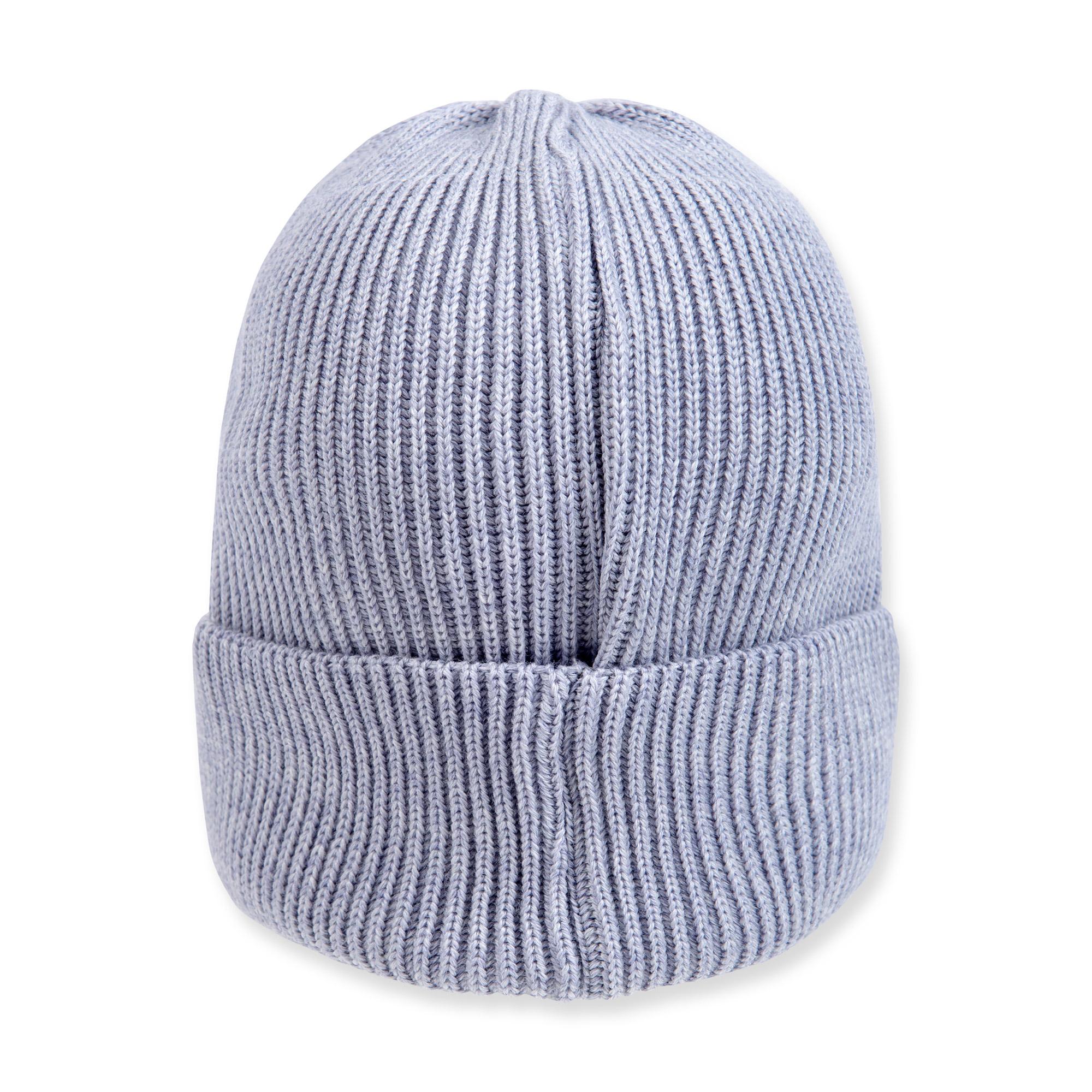 Grey melange merino wool hat kids