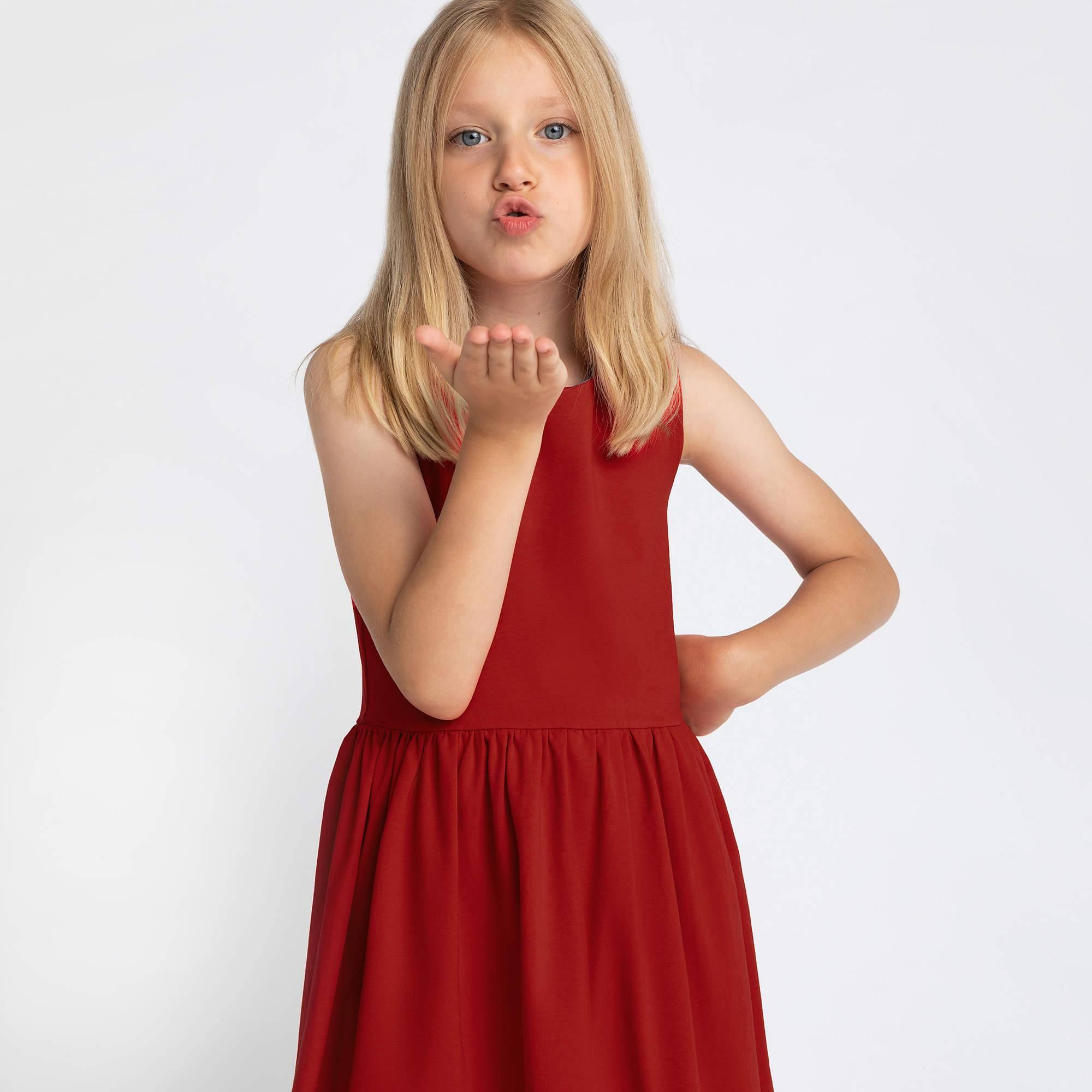 Red - graphite reversible dress