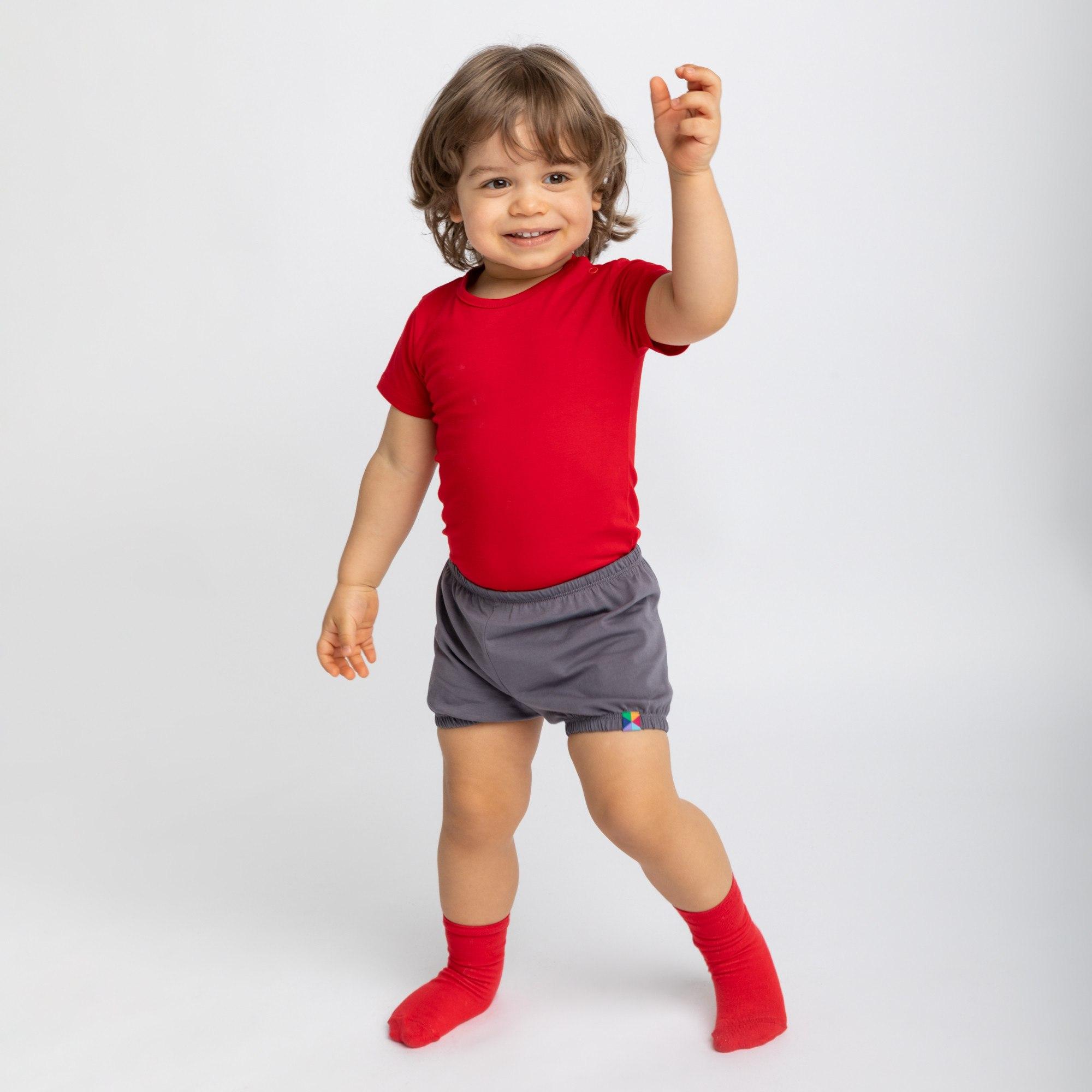 Red short sleeve bodysuit