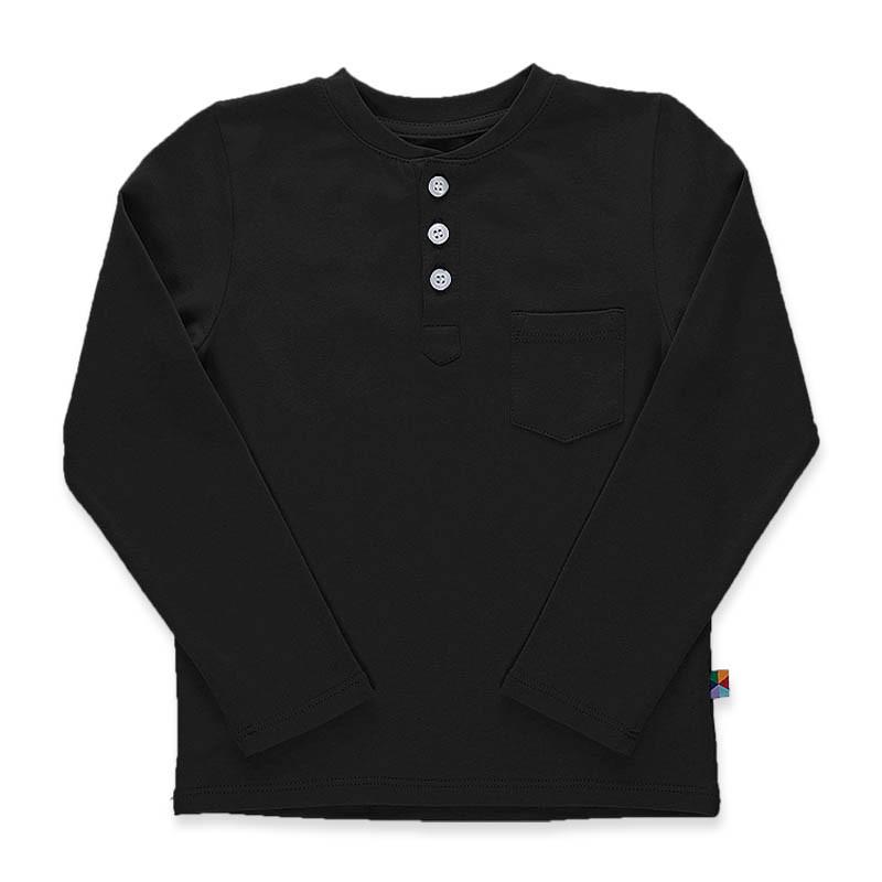 Black henley longsleeve shirt