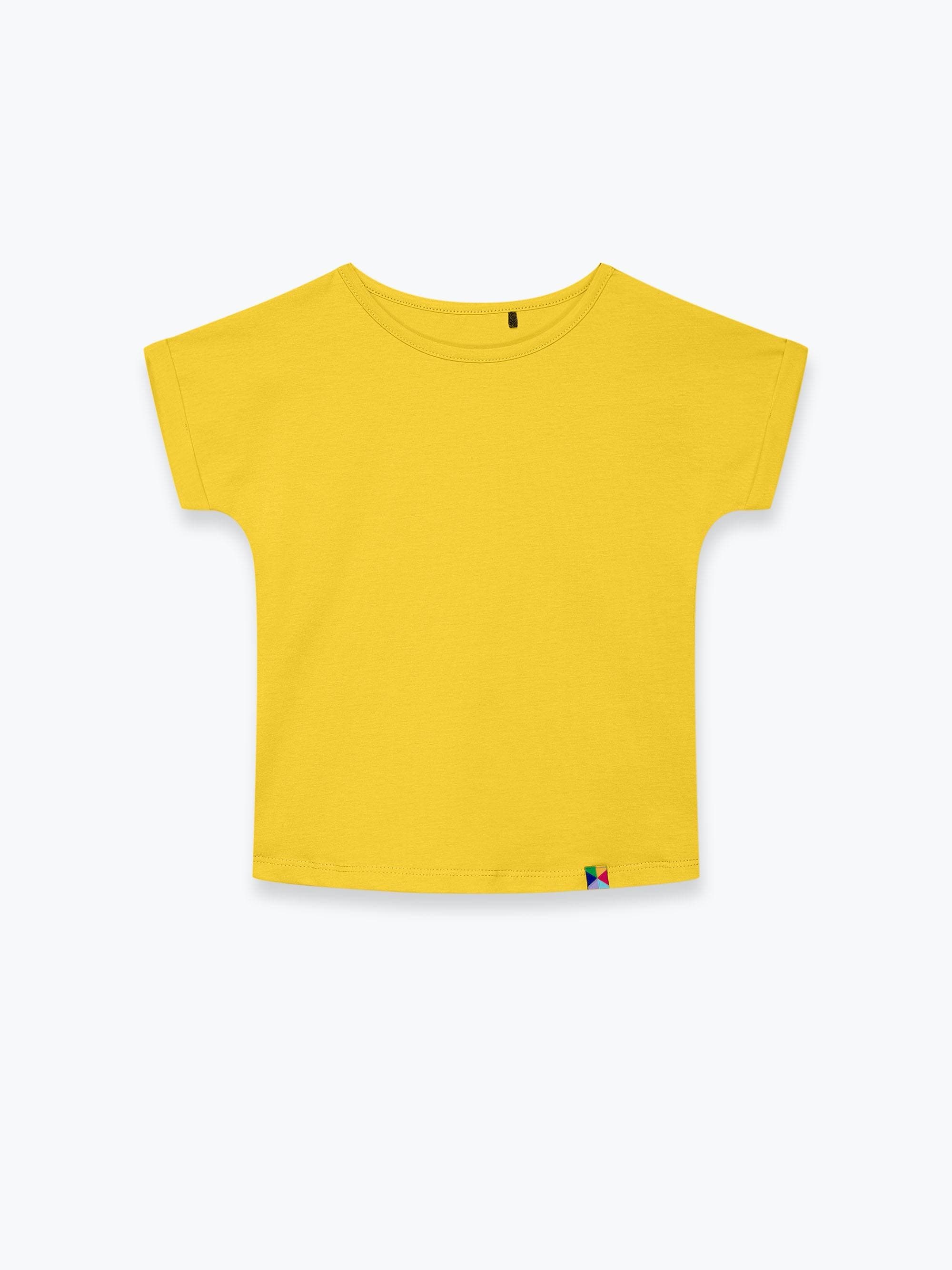 Yellow crew neck shirt