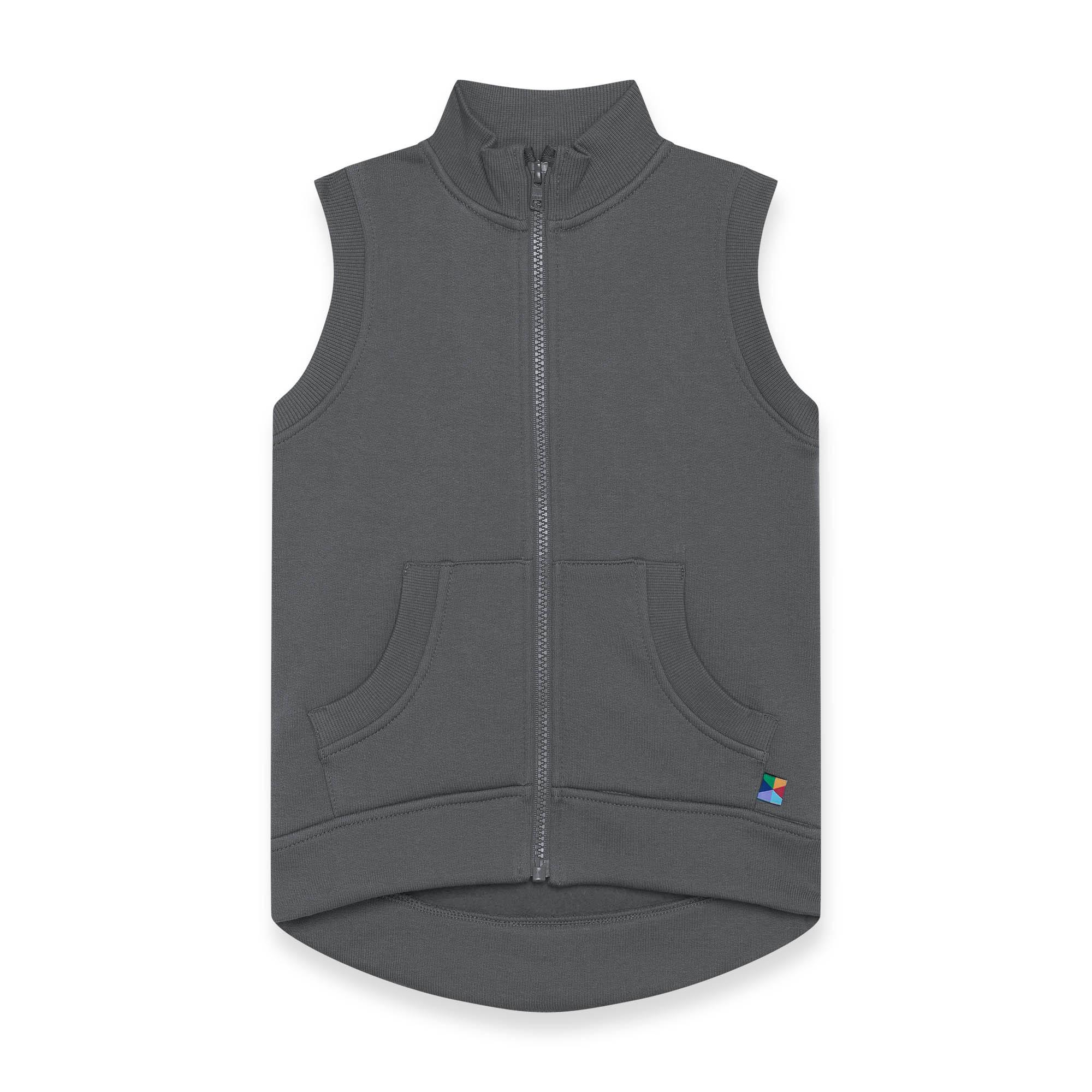 Graphite zip-up vest