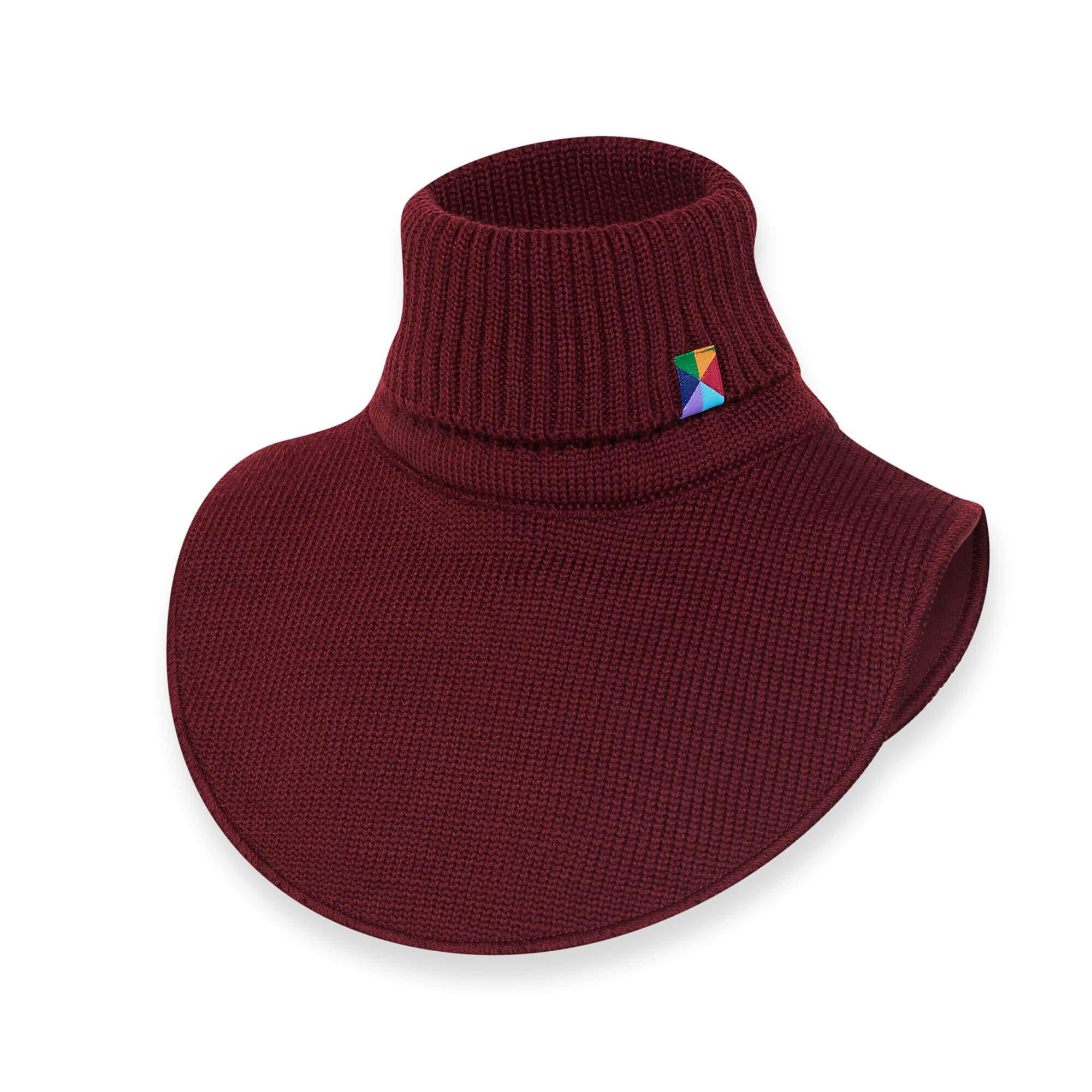 Burgundy merino wool neckwarmer adults