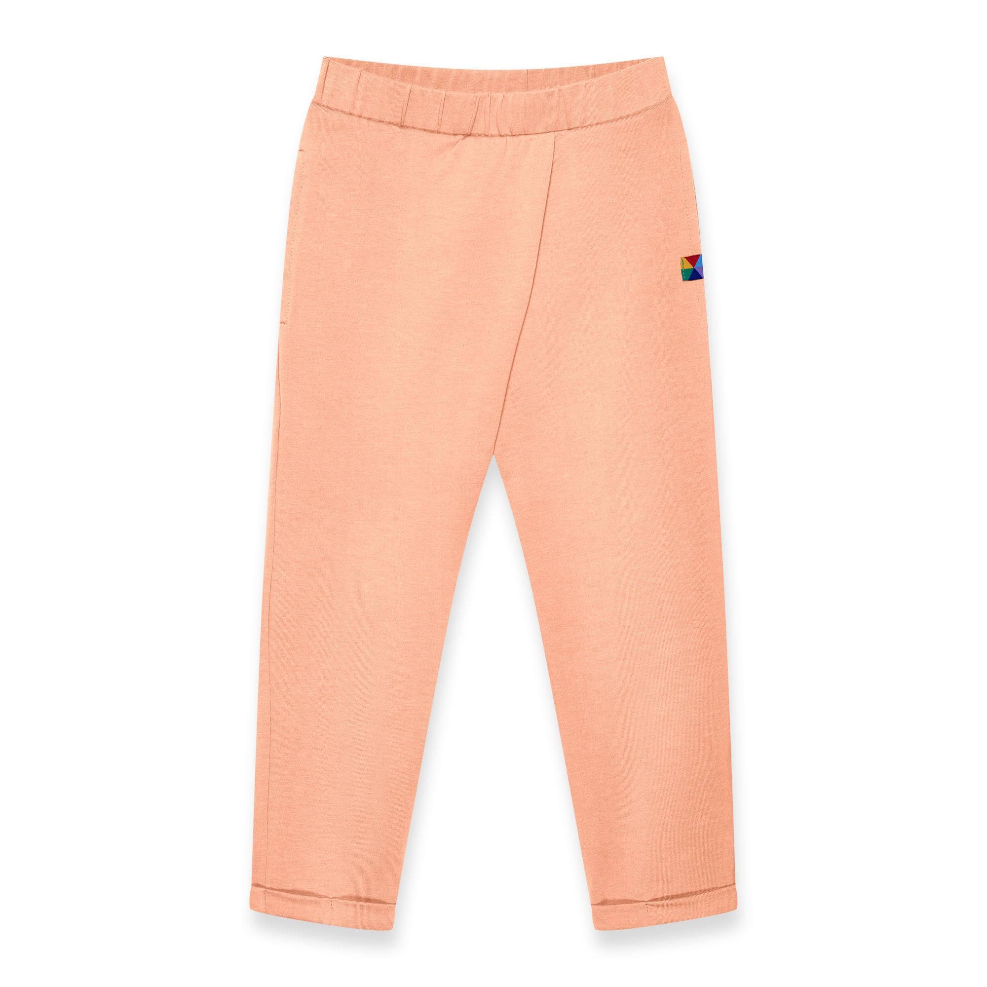 Apricot pants with a pleat