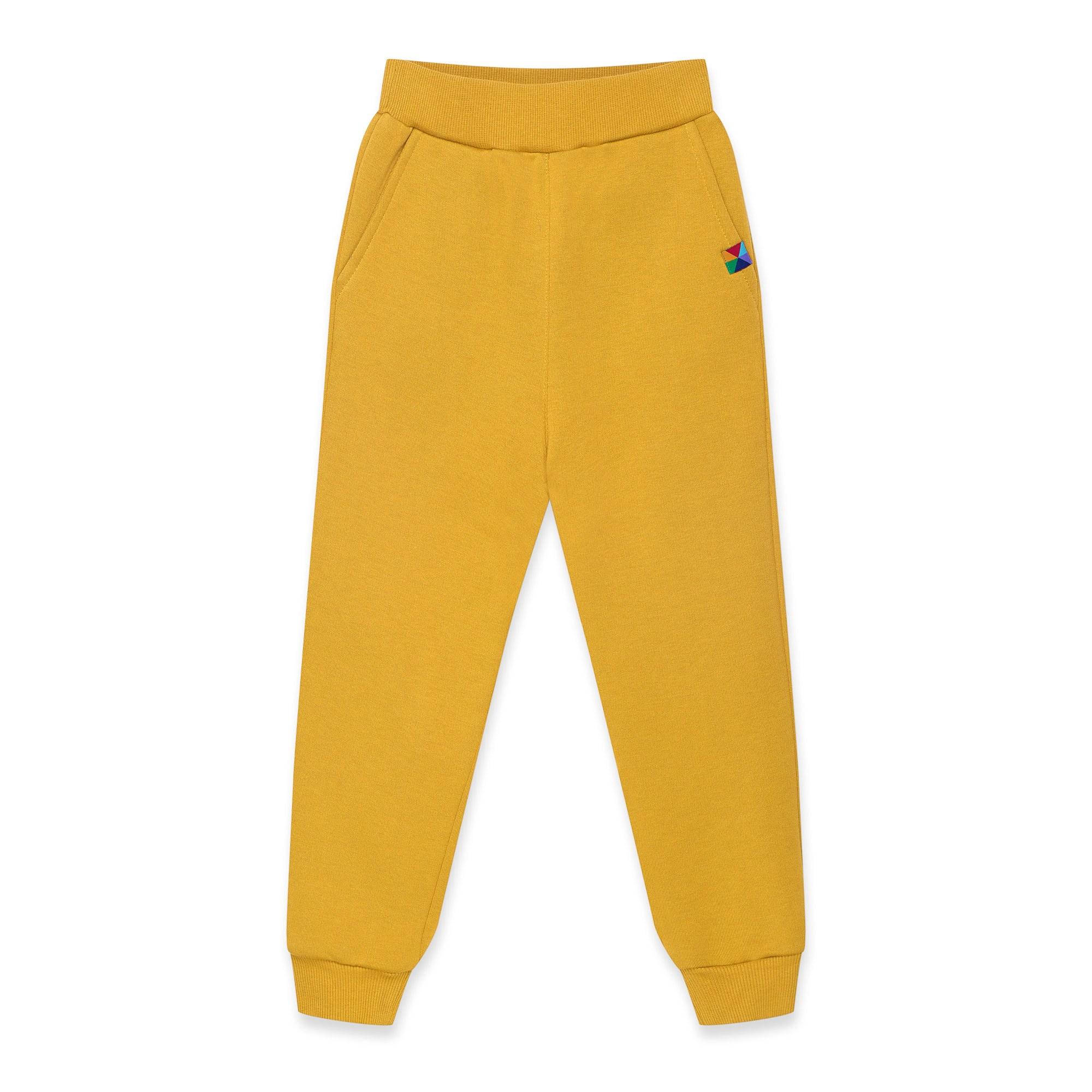 Mustard fleece-lined joggers kids