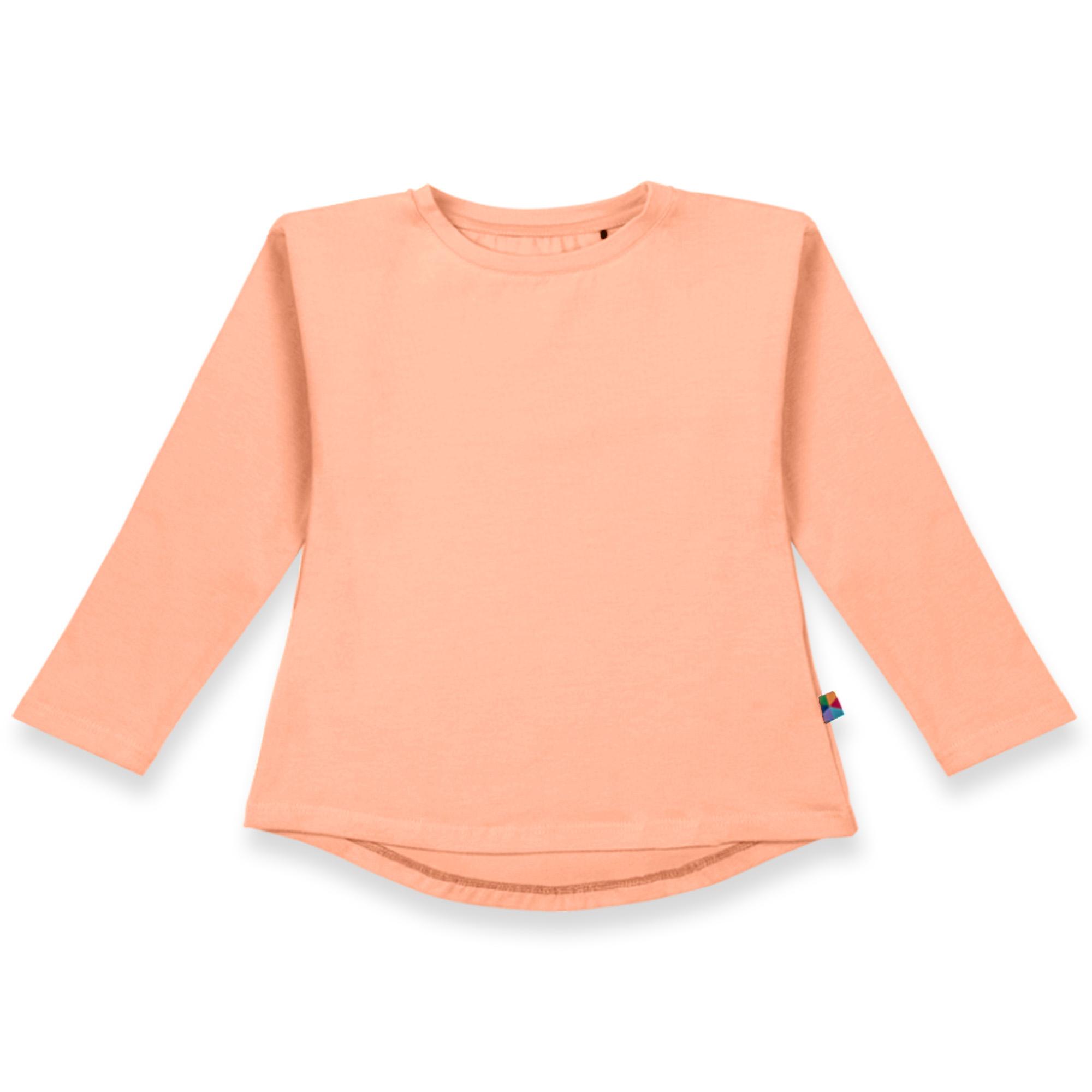 Apricot high-low hem shirt