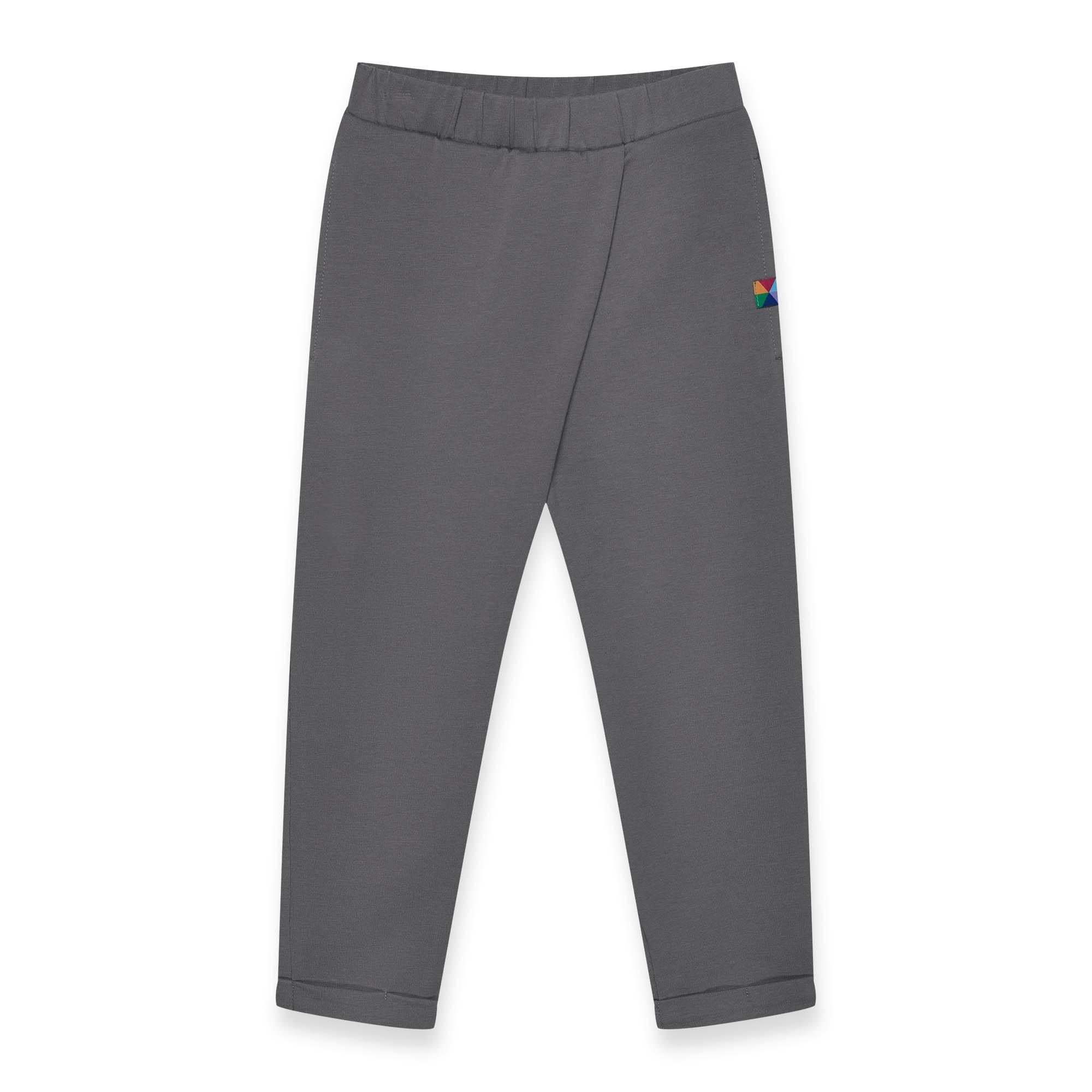 Graphite pants with a pleat