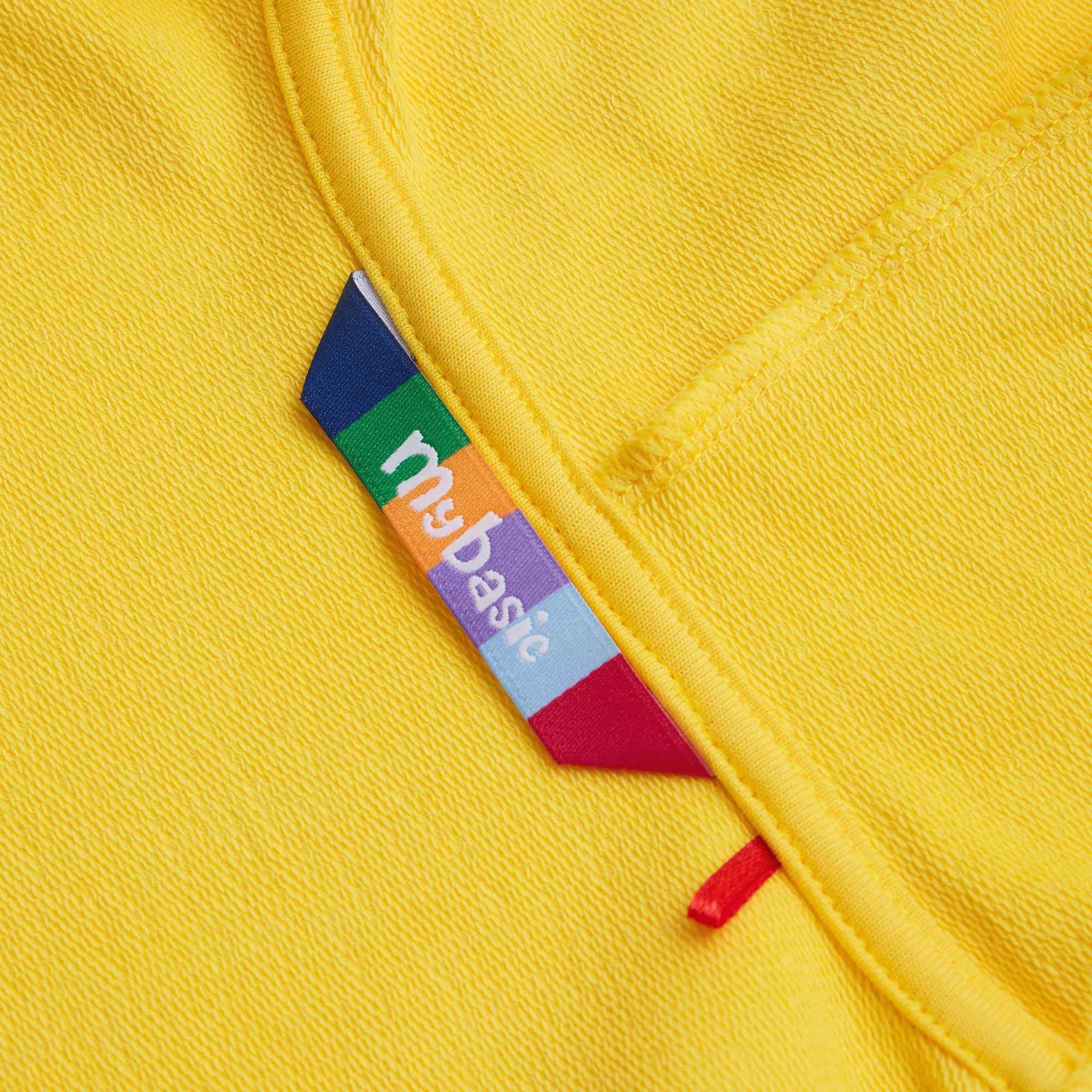 Yellow zip-up hoodie