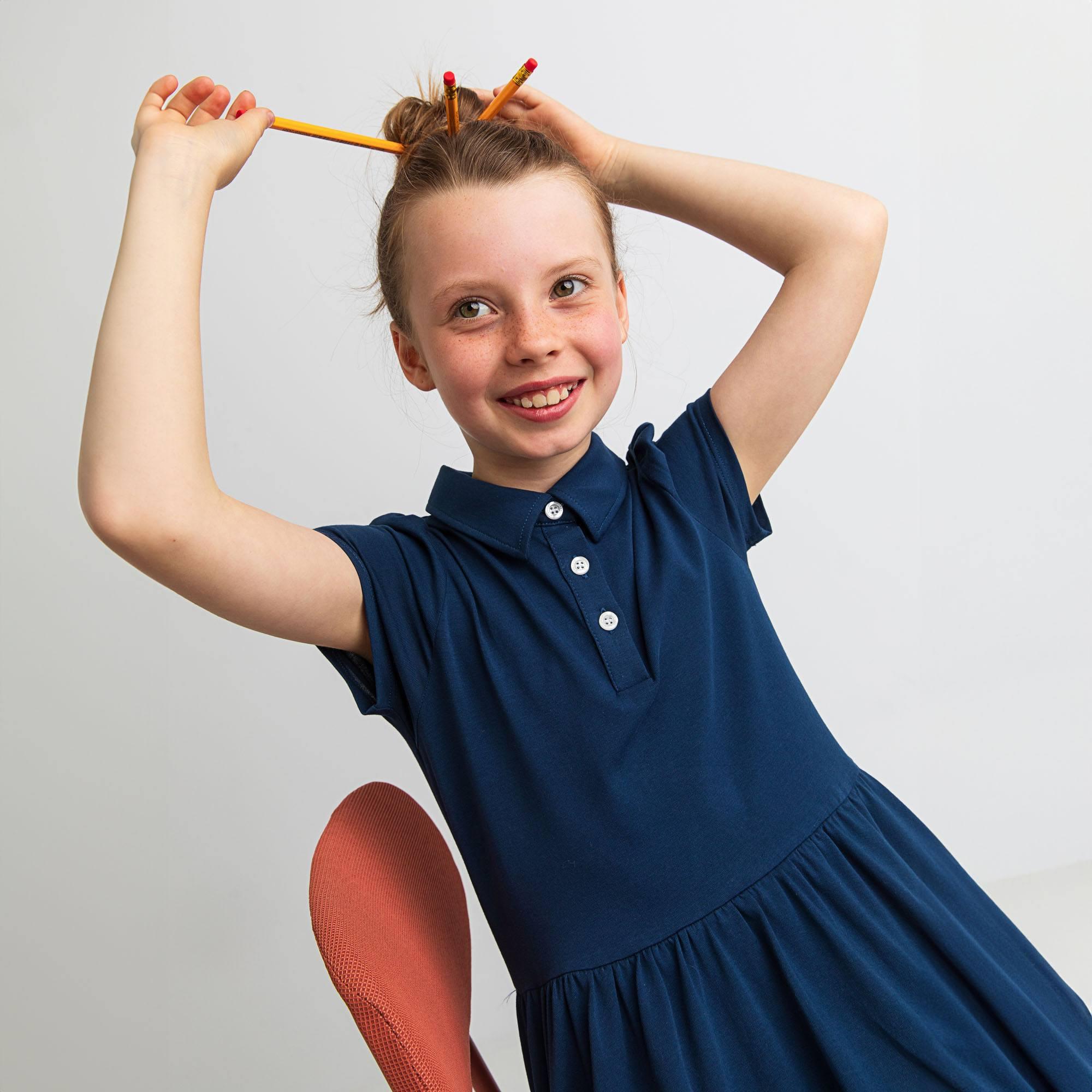 Navy blue polo dress