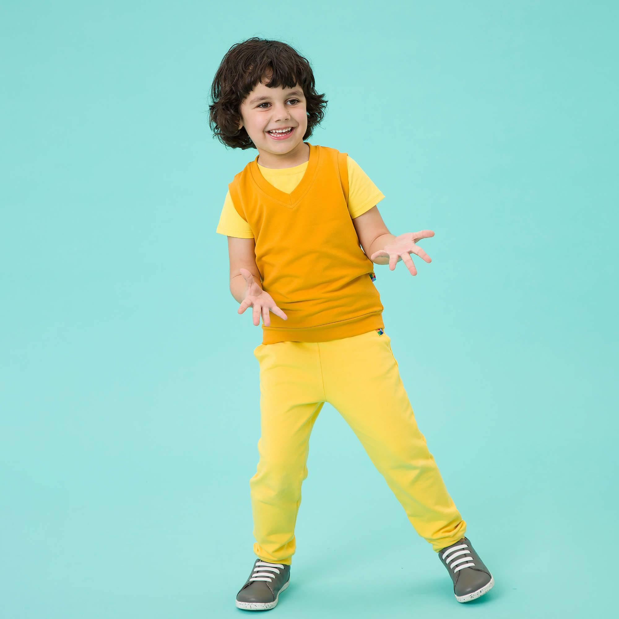 Mustard sweatshirt vest