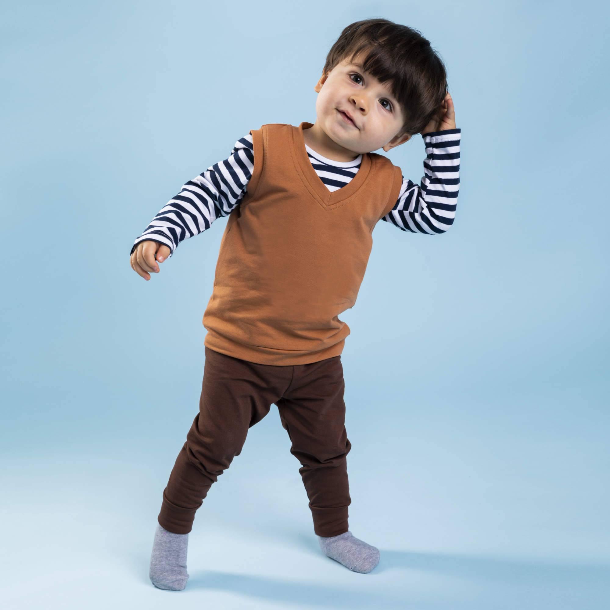 Caramel sweatshirt pullover vest Baby