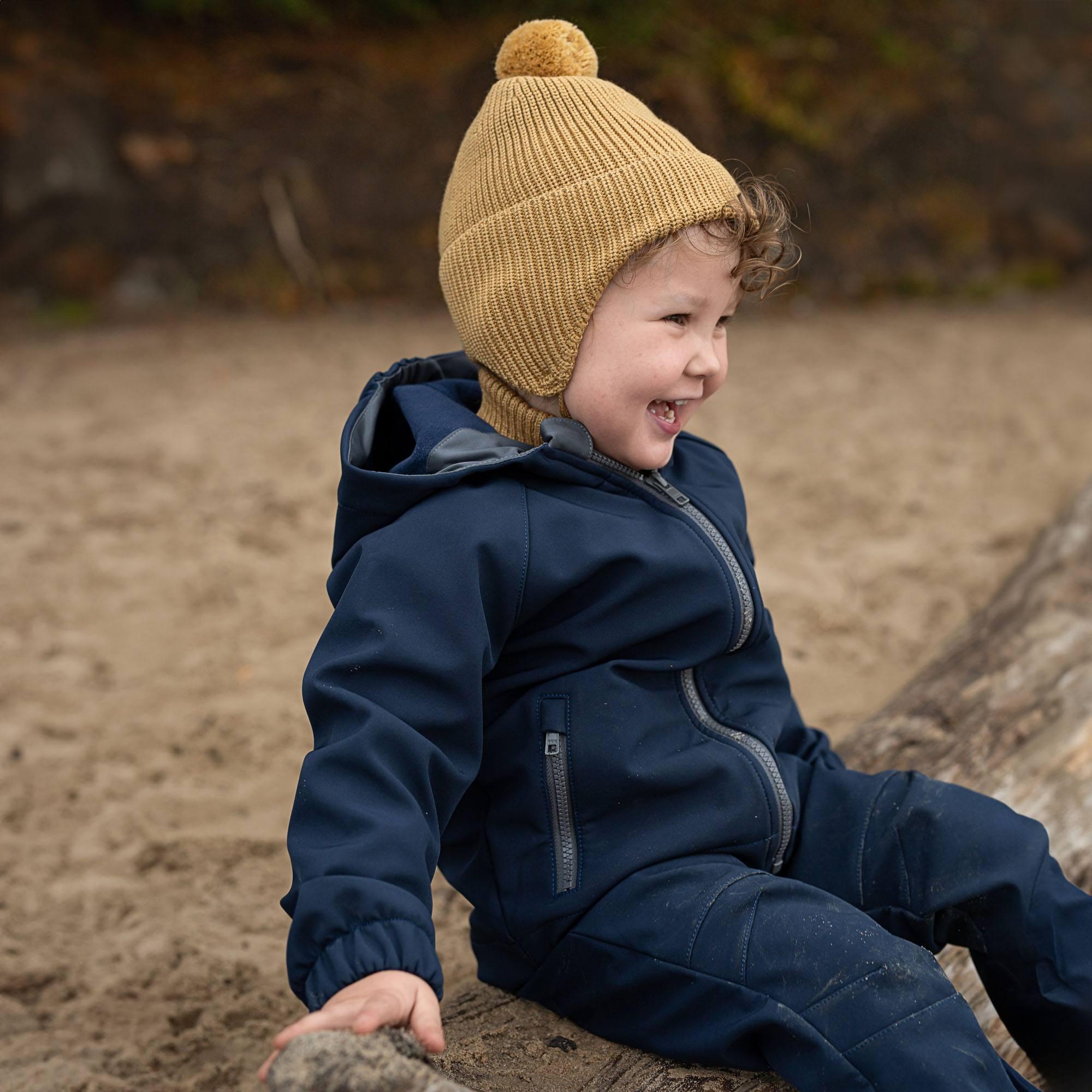 Mustard merino wool hat Baby