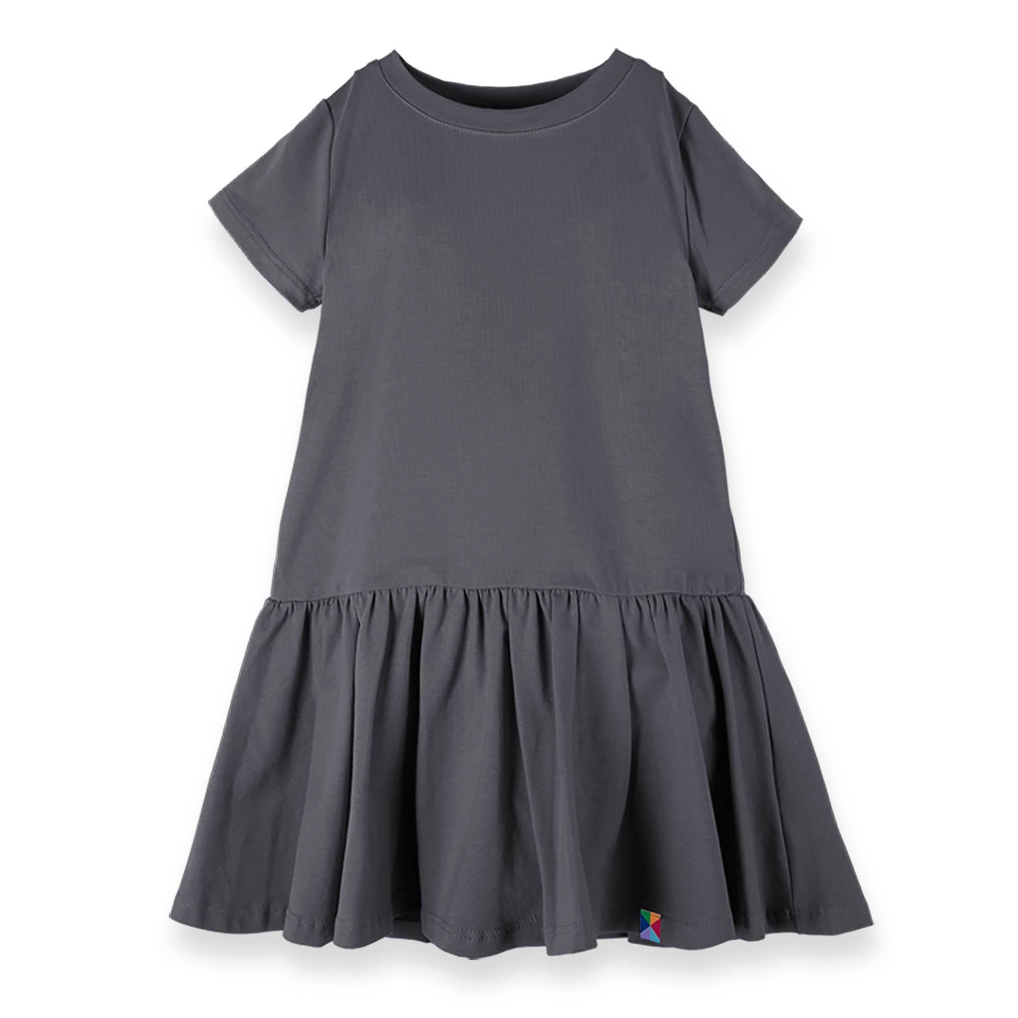 Graphite frill dress