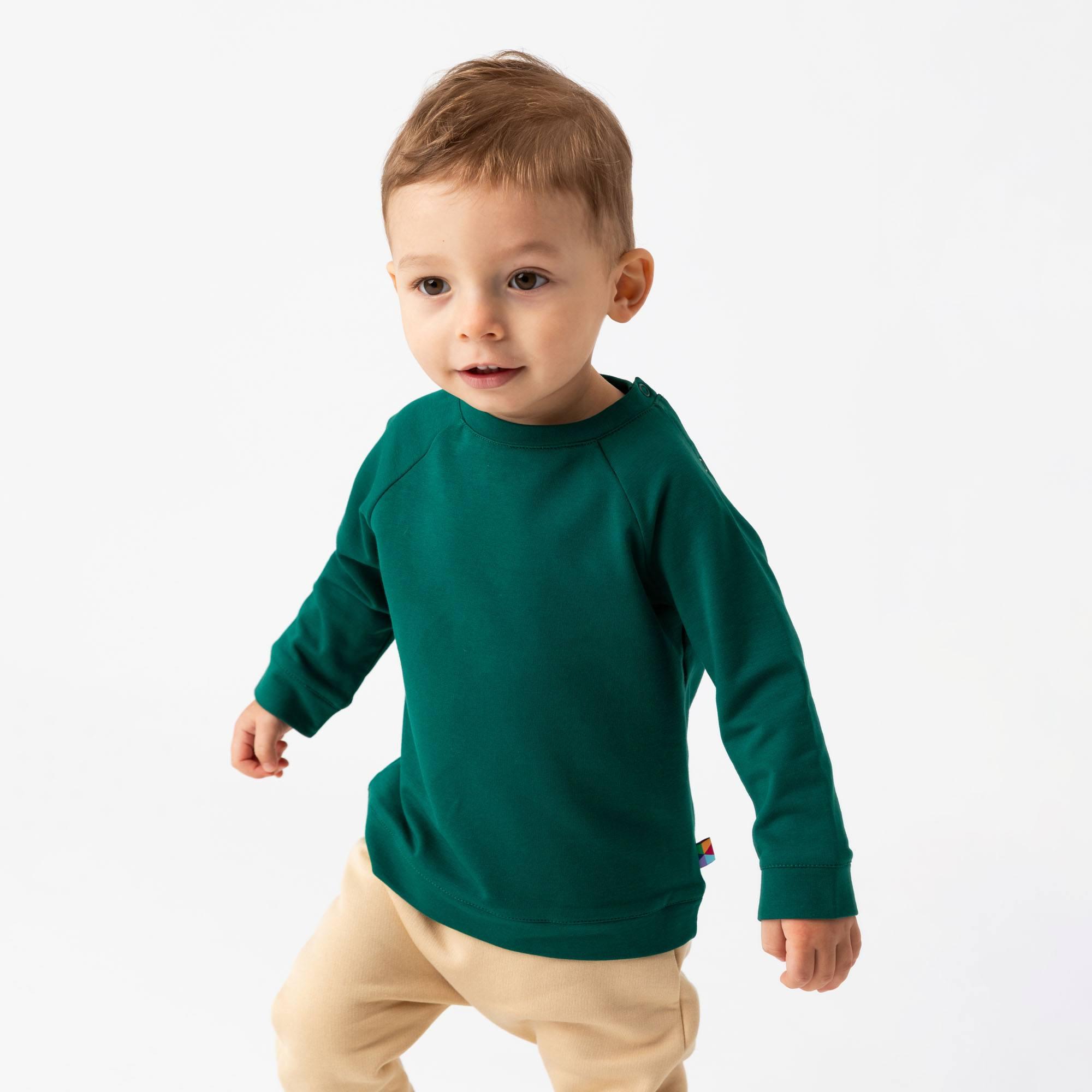 Bottle-green pullover sweatshirt Baby