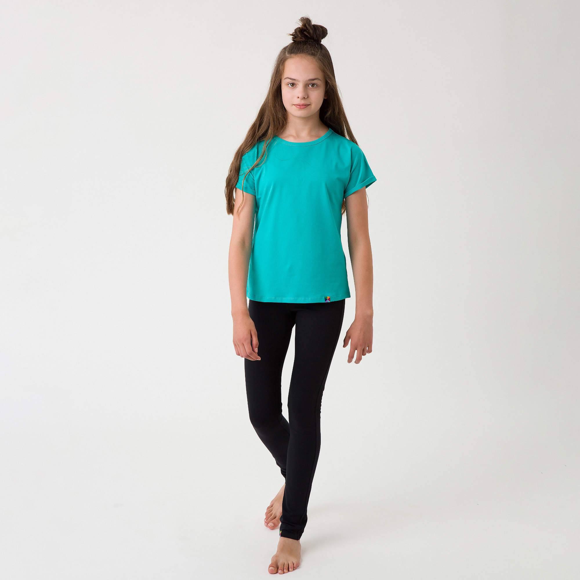 Turquoise crew neck shirt Junior