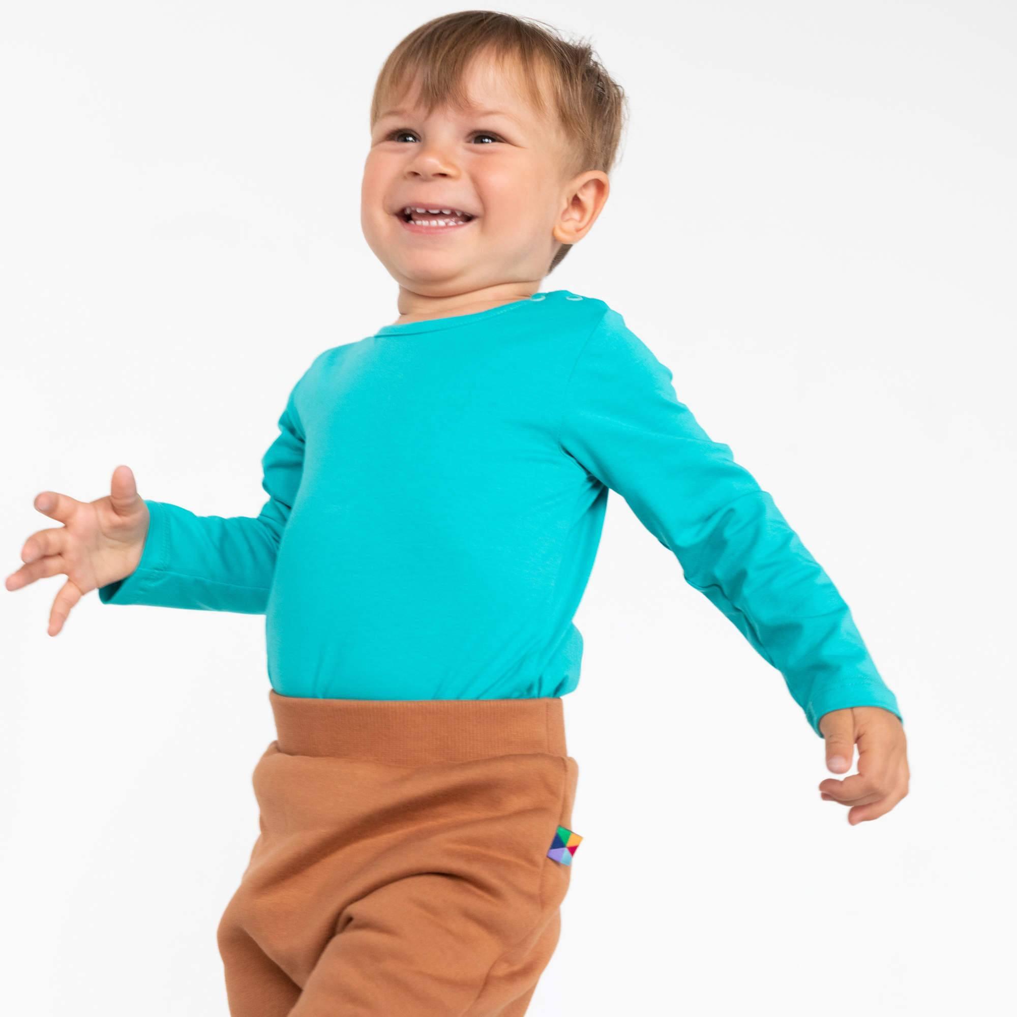 Caramel fleece-lined joggers Baby