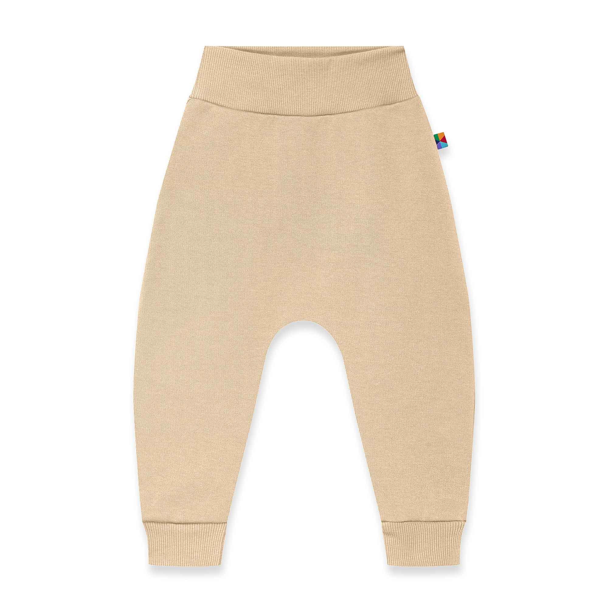 Beige fleece-lined joggers Baby