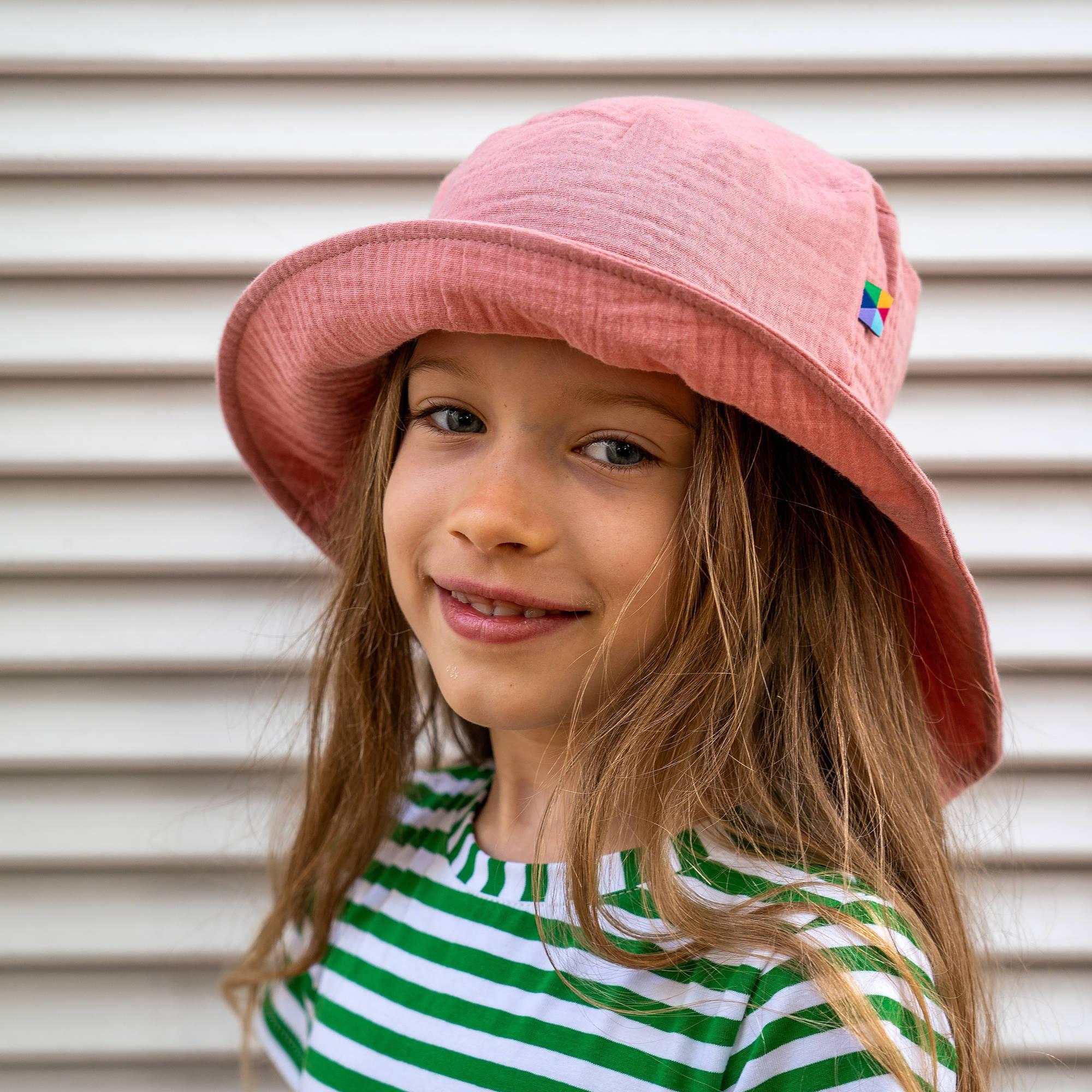 Pink muslin hat