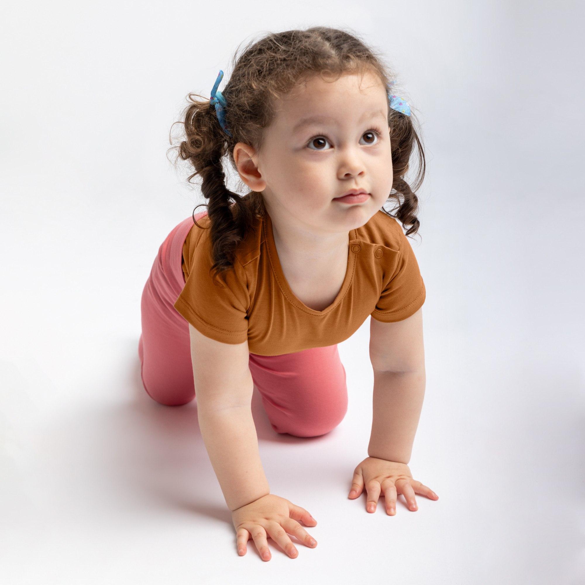 Caramel short sleeve bodysuit