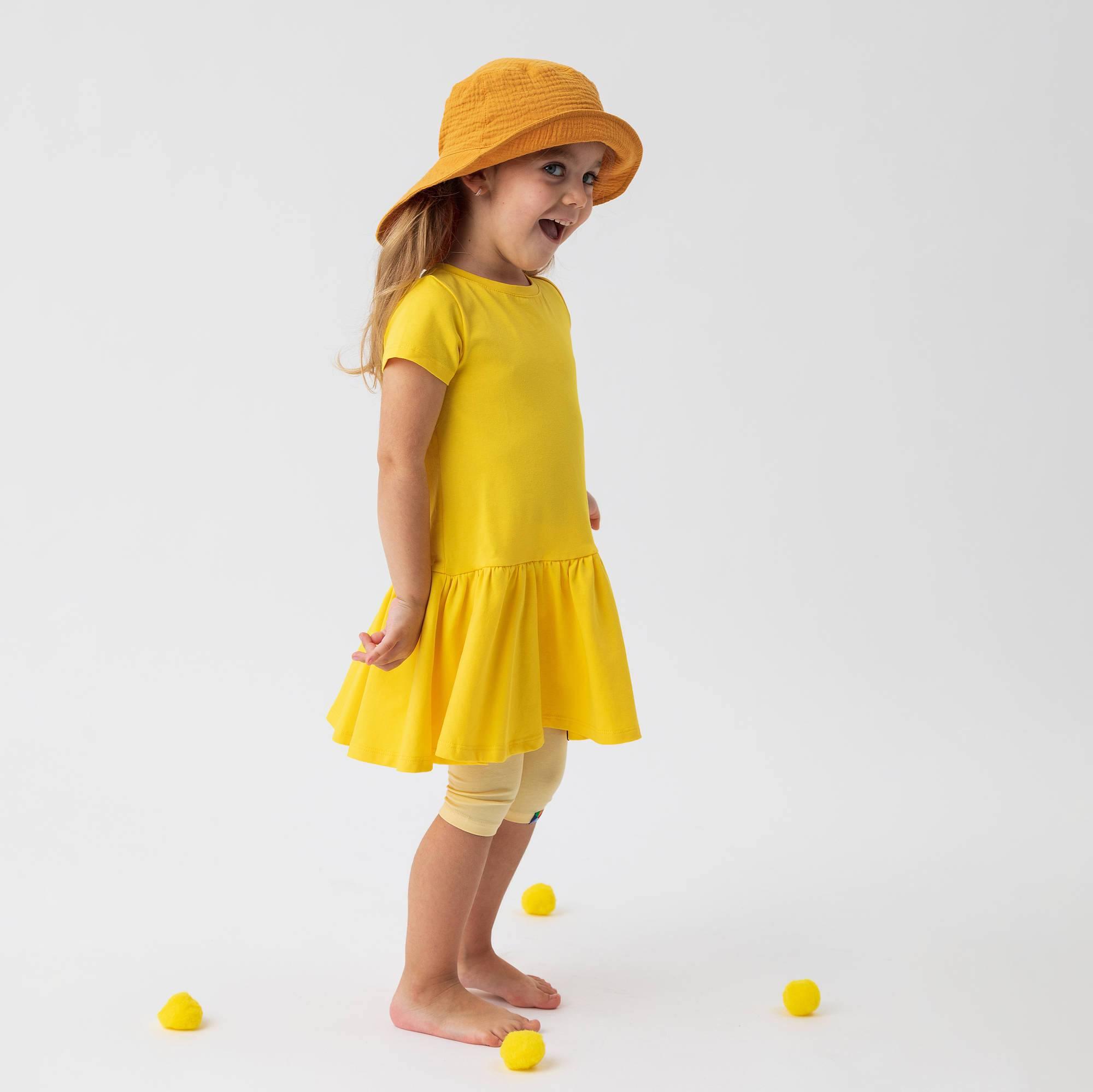 Yellow frill dress