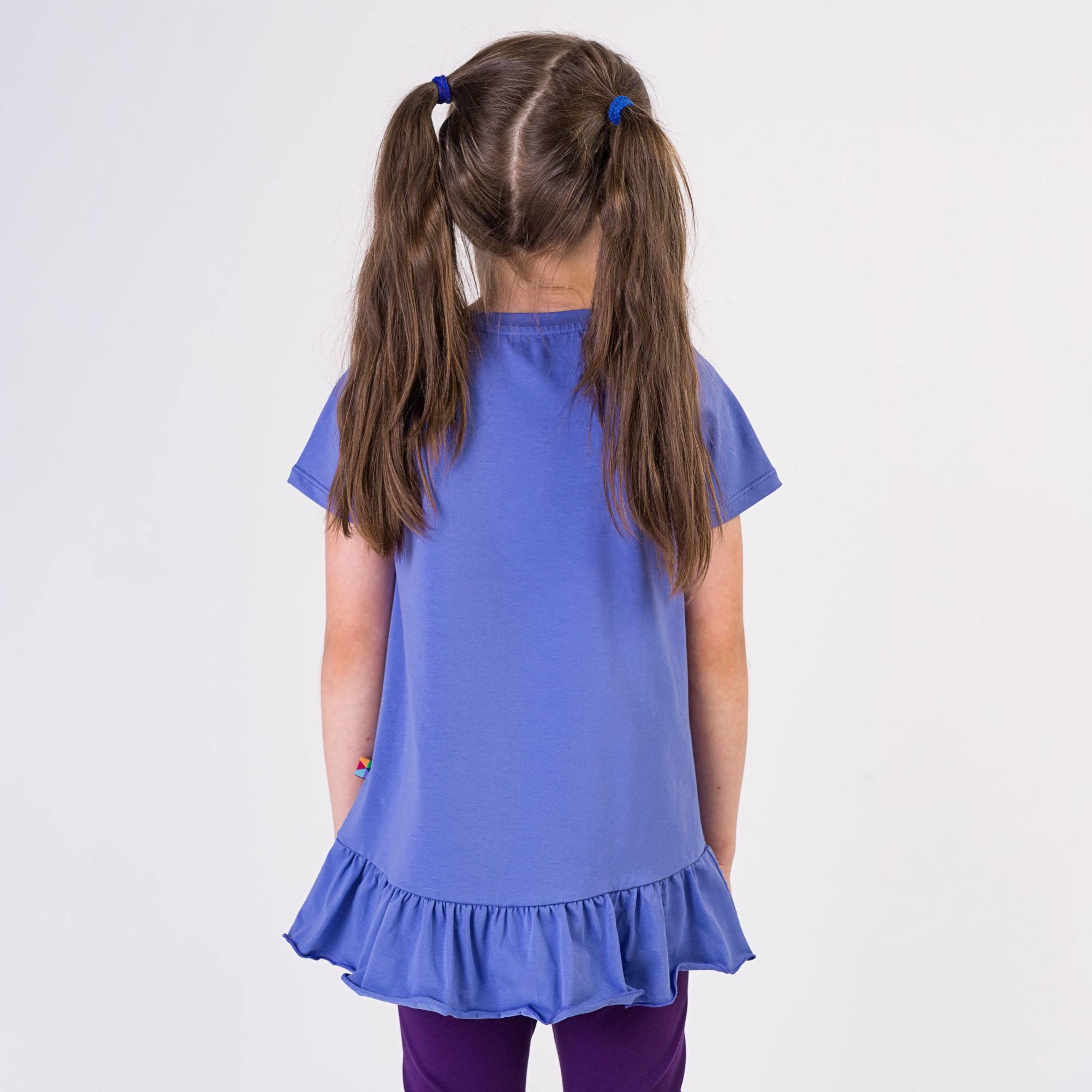 Very peri ruffle short sleeve blouse