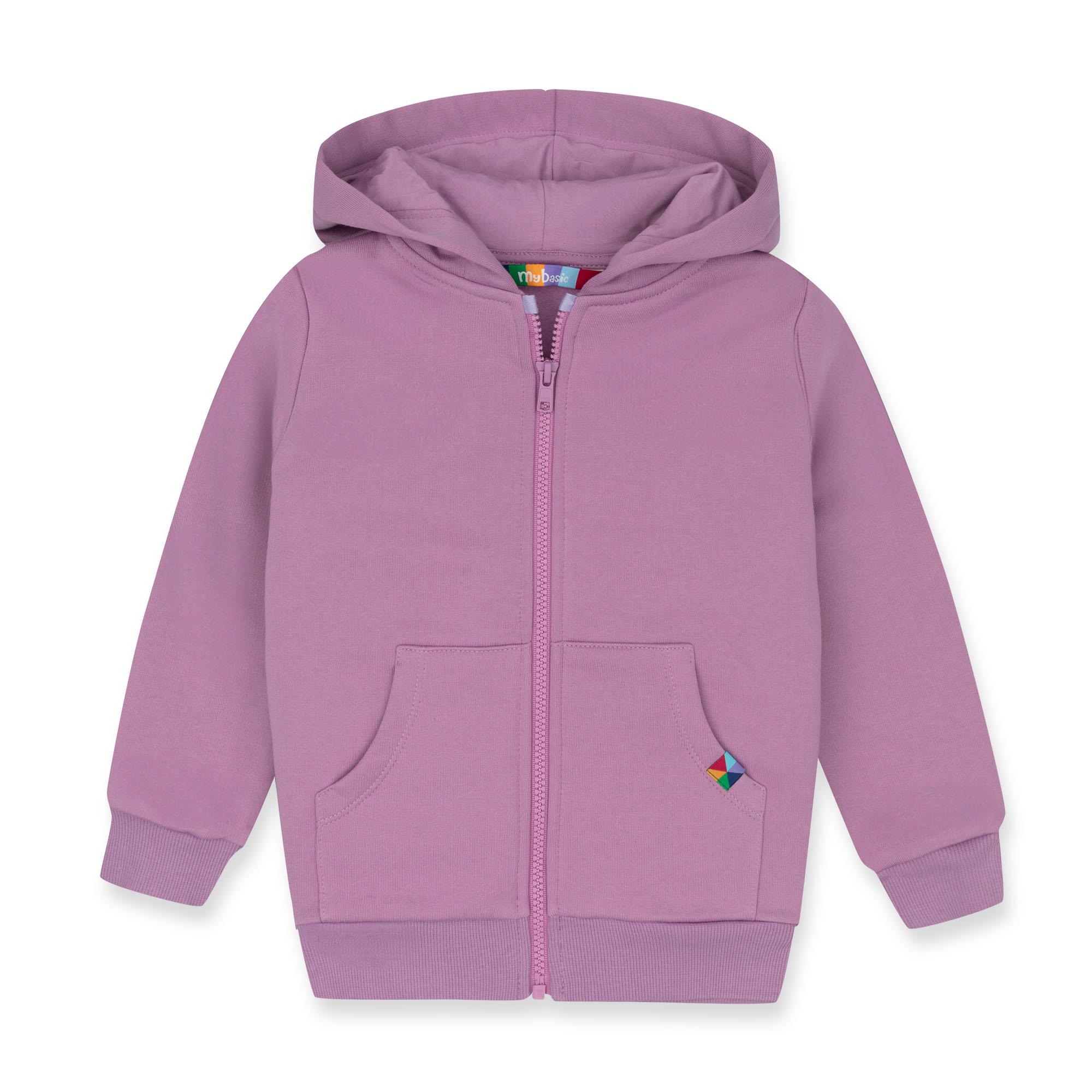 Light purple zip-up fleece jacket